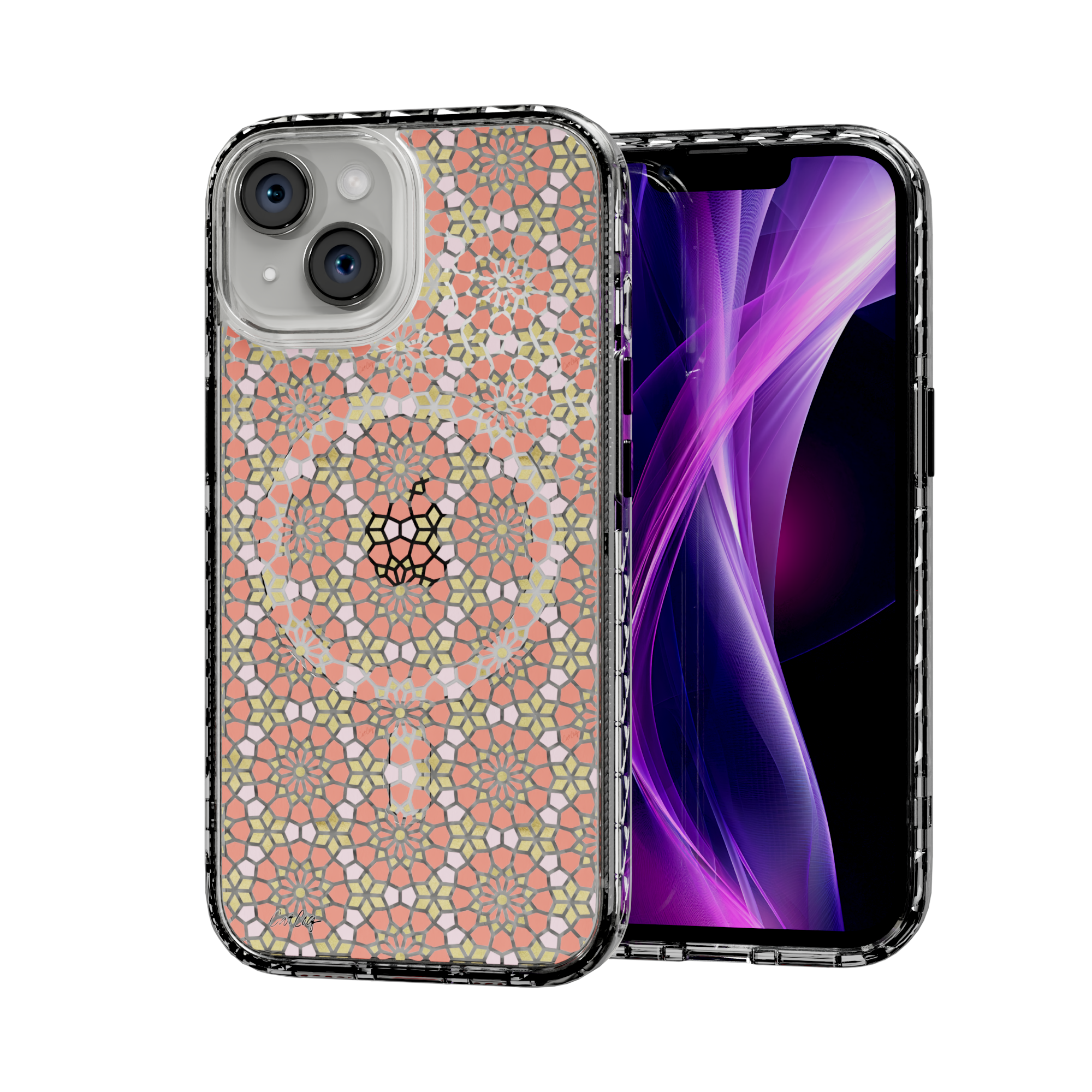 Persian Coral by CatCoq | iPhone 15 Series |  MagSafe® Case iPhone 15 / Crystal Clear