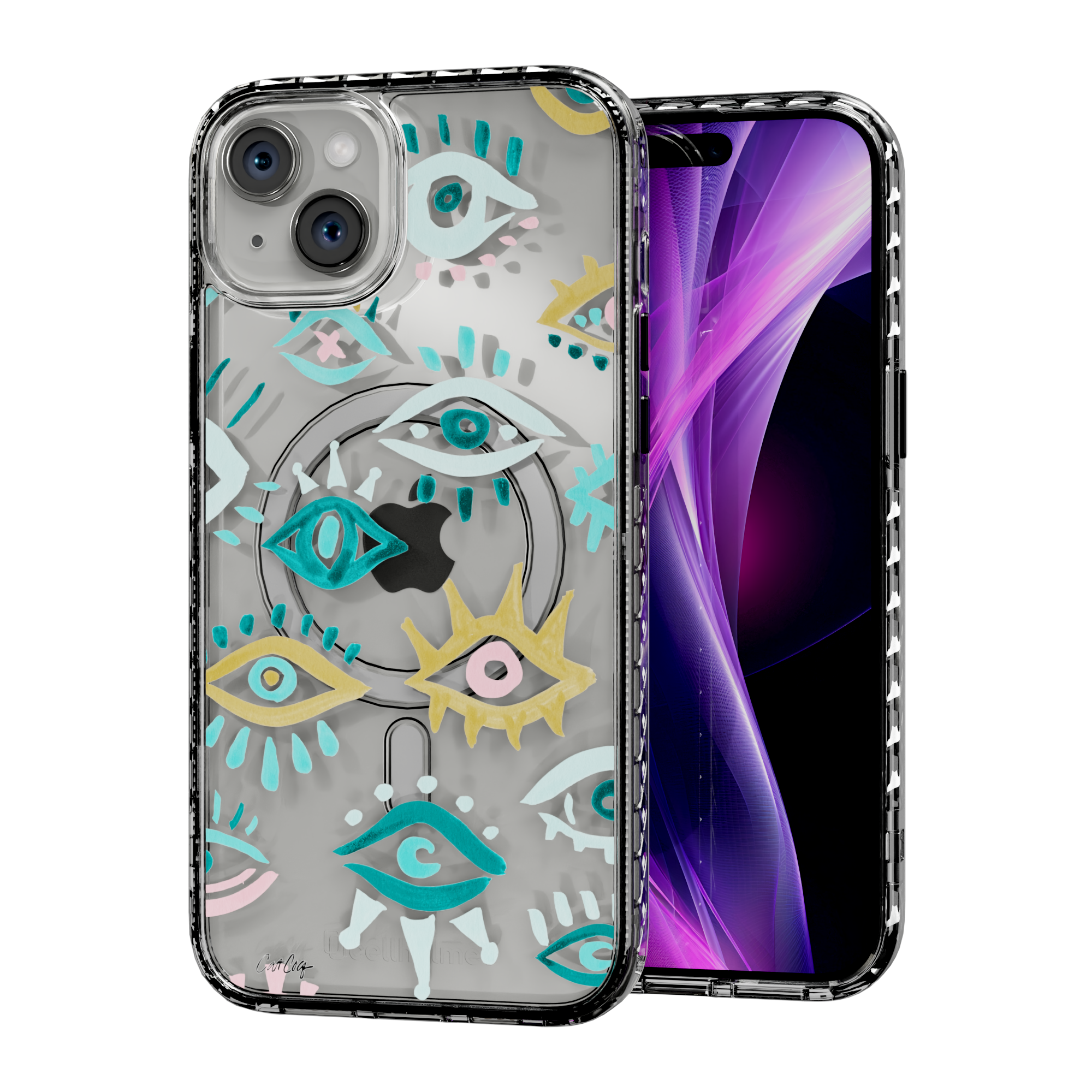 Mystic Eyes by CatCoq | iPhone 15 Series |  MagSafe® Case iPhone 15 Plus / Crystal Clear