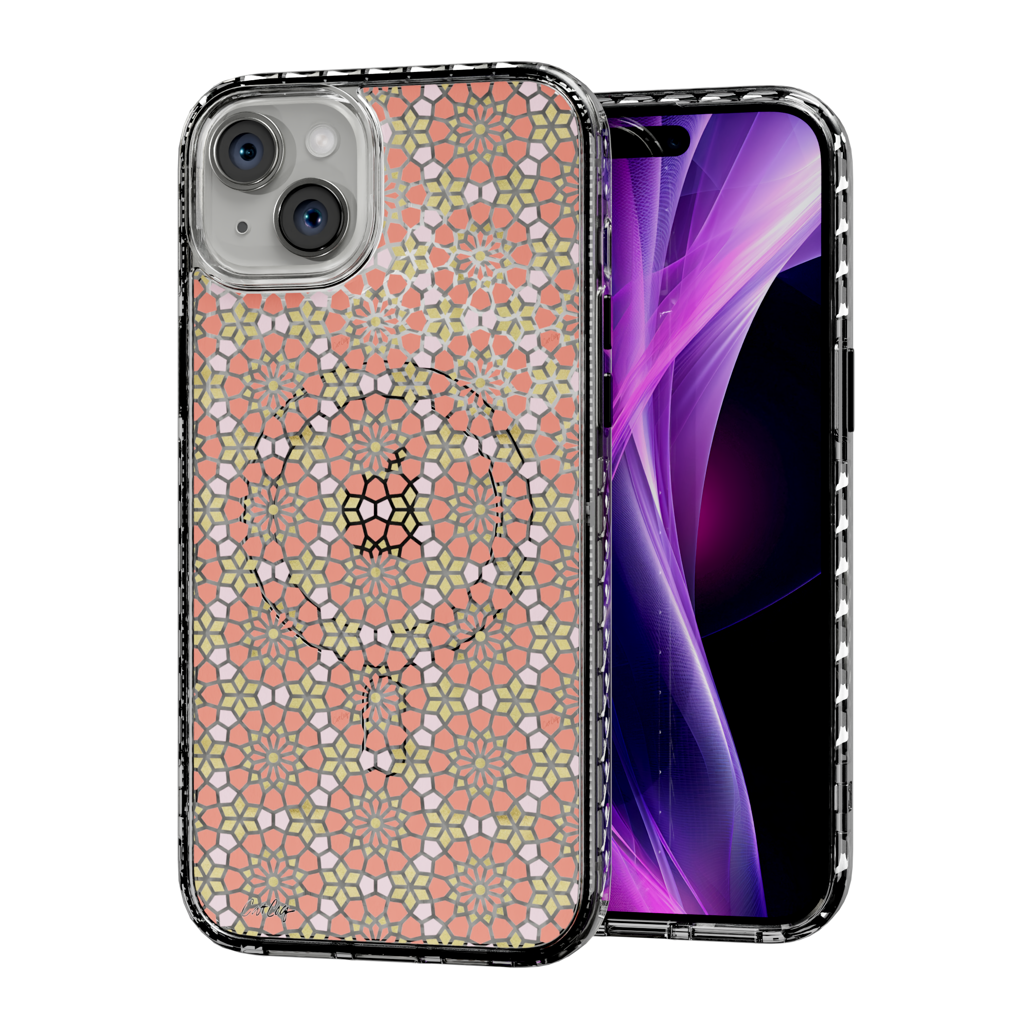 Persian Coral by CatCoq | iPhone 15 Series |  MagSafe® Case iPhone 15 Plus / Crystal Clear