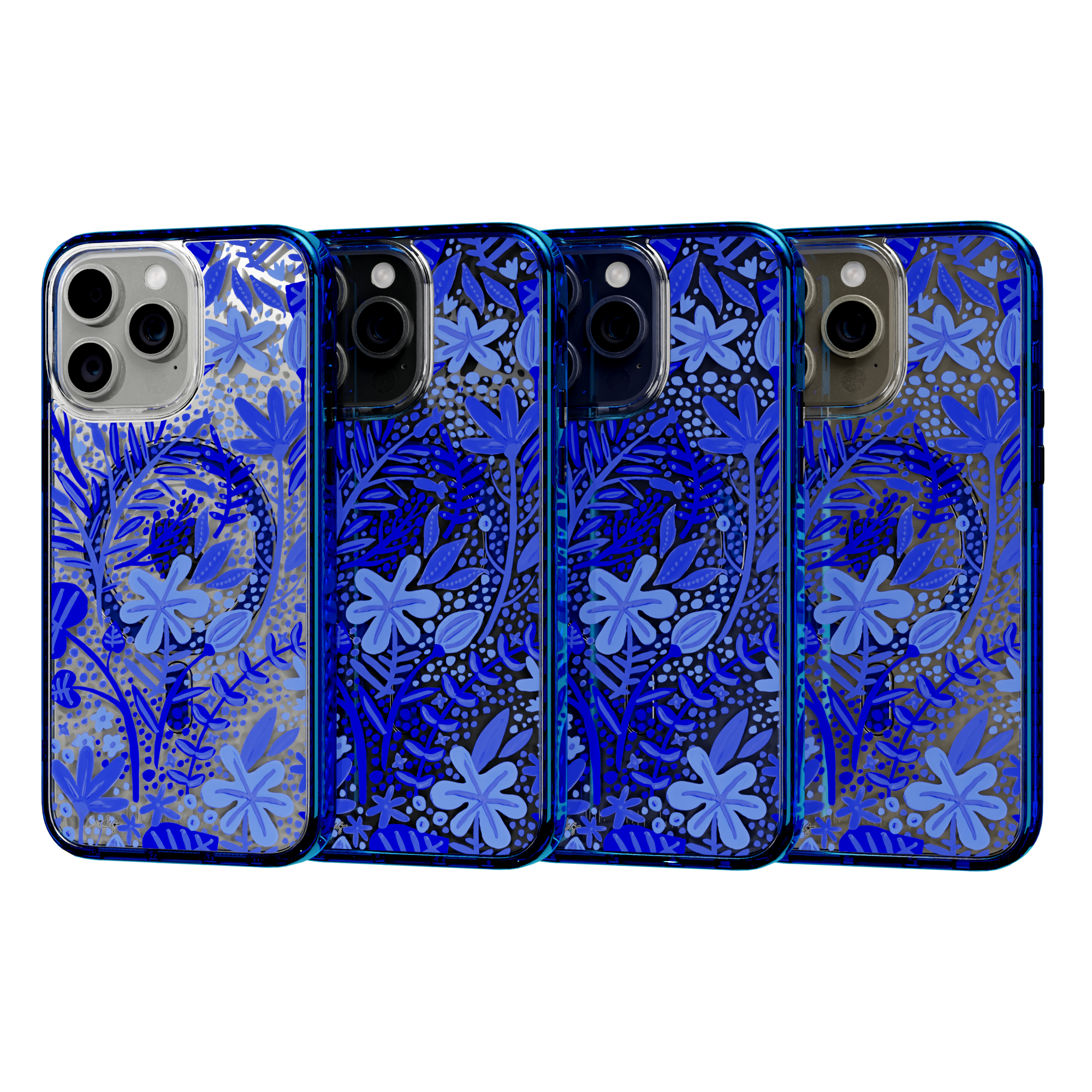 Garden Navy by CatCoq | iPhone 15 Series |  MagSafe® Case iPhone 15 Pro Max / Bermuda Blue