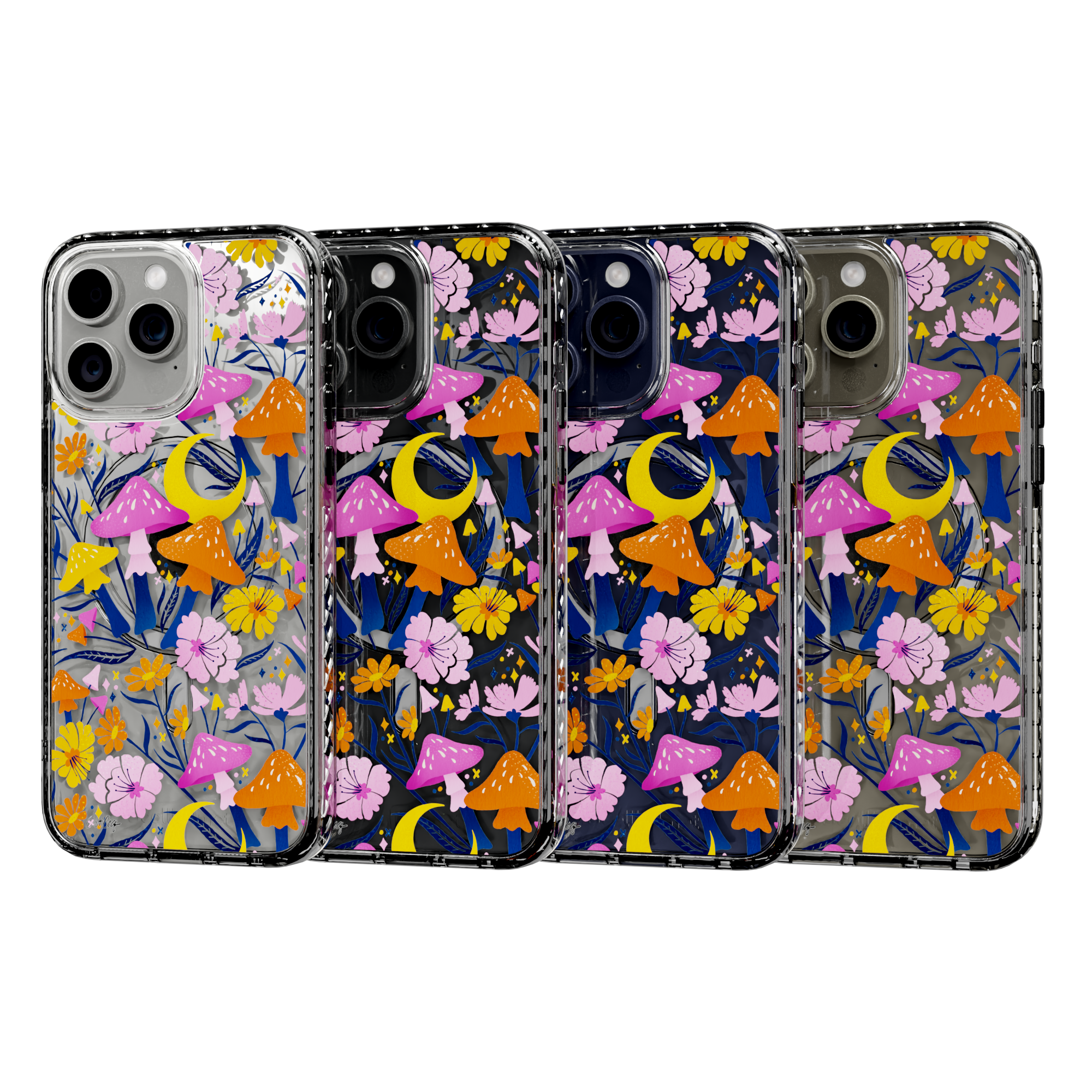 Blooms and Shrooms by CatCoq | iPhone 15 Series |  MagSafe® Case iPhone 15 Pro Max / Crystal Clear