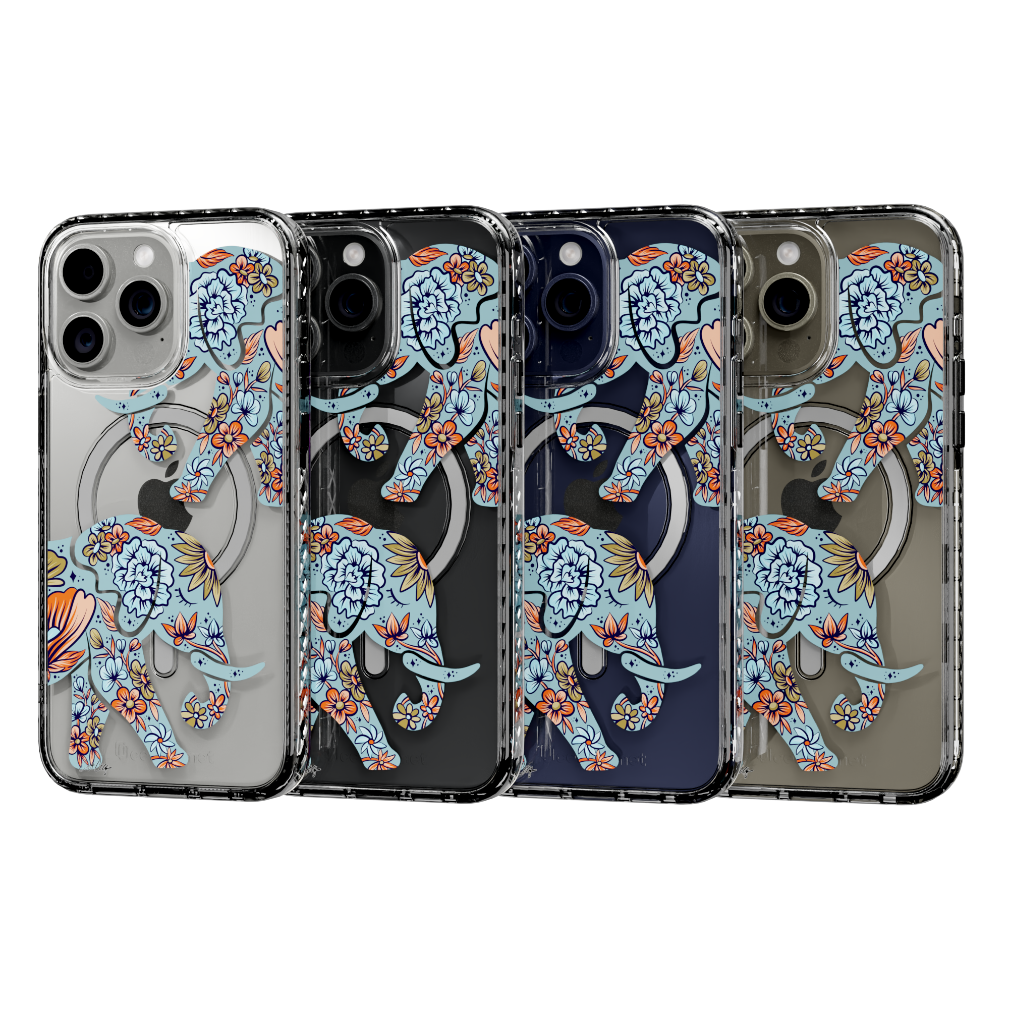 Porcelain Elephant by CatCoq | iPhone 15 Series |  MagSafe® Case iPhone 15 Pro Max / Crystal Clear