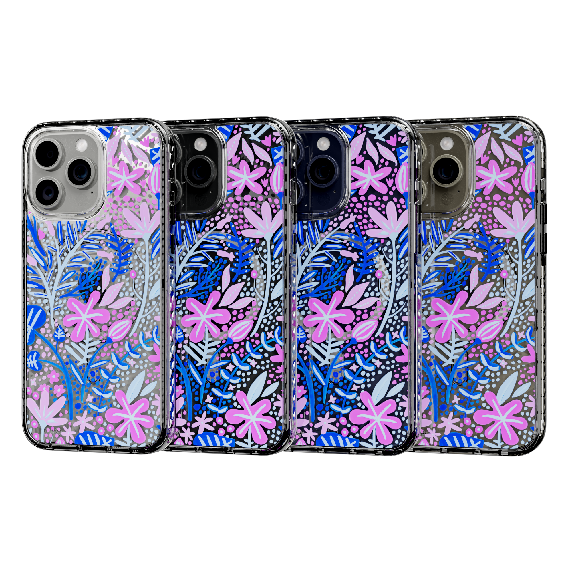 Garden Indigo by CatCoq | iPhone 15 Series |  MagSafe® Case iPhone 15 Pro Max / Crystal Clear