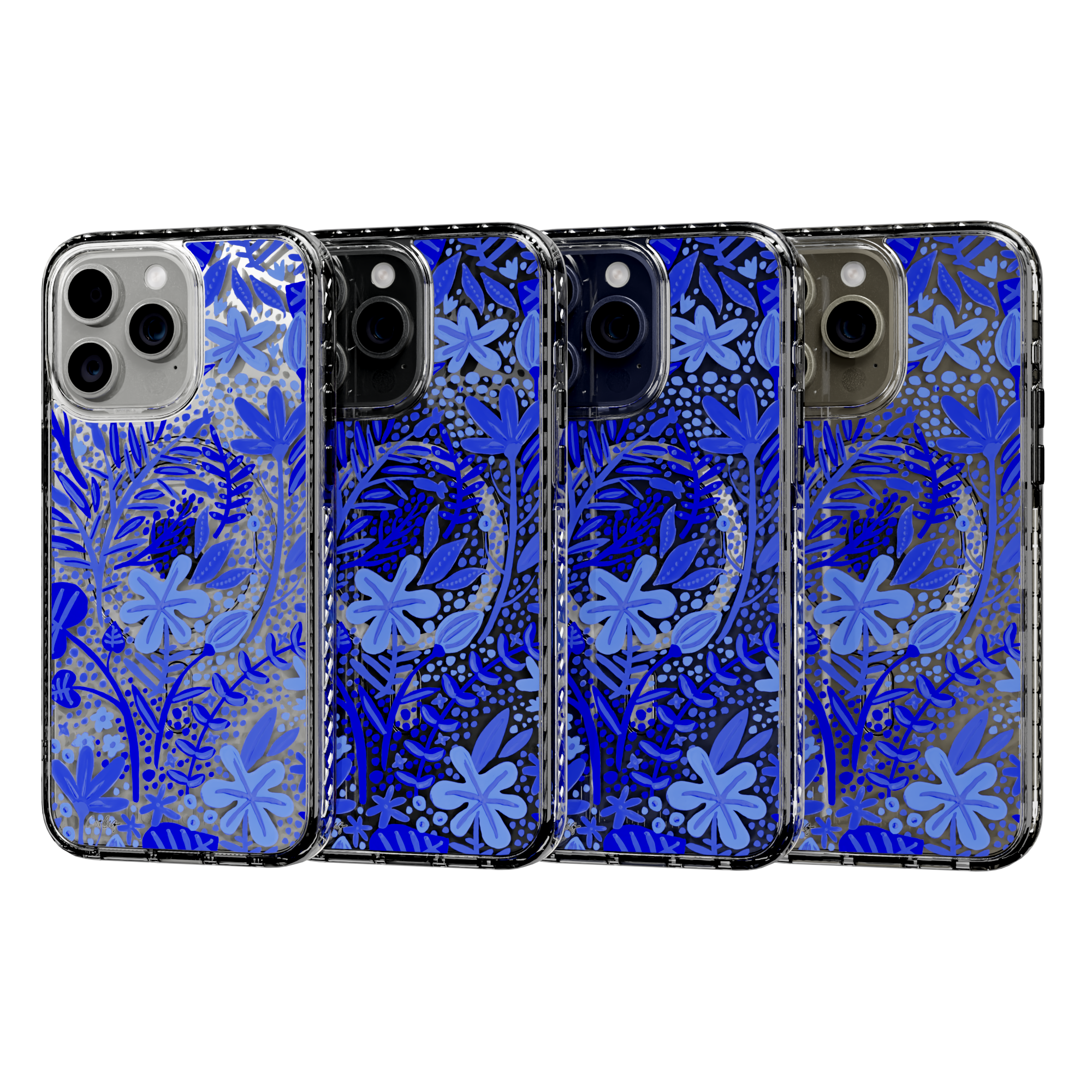 Garden Navy by CatCoq | iPhone 15 Series |  MagSafe® Case iPhone 15 Pro Max / Crystal Clear