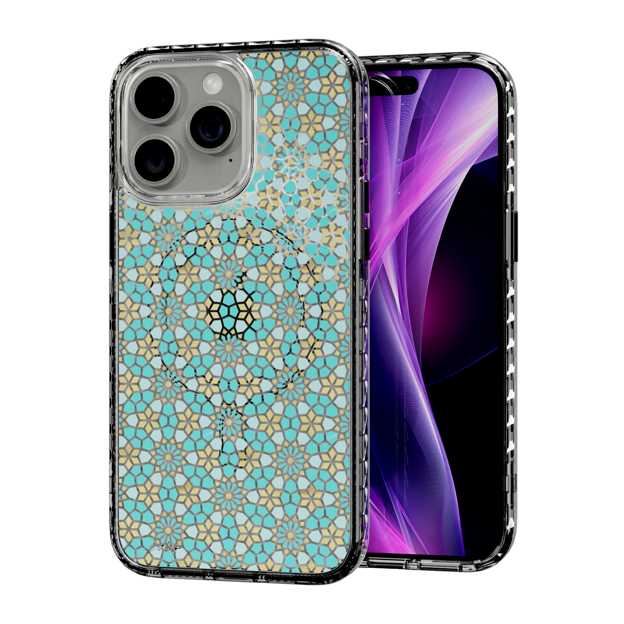 Persian Mint by CatCoq | iPhone 15 Series |  MagSafe® Case iPhone 15 Pro Max / Crystal Clear