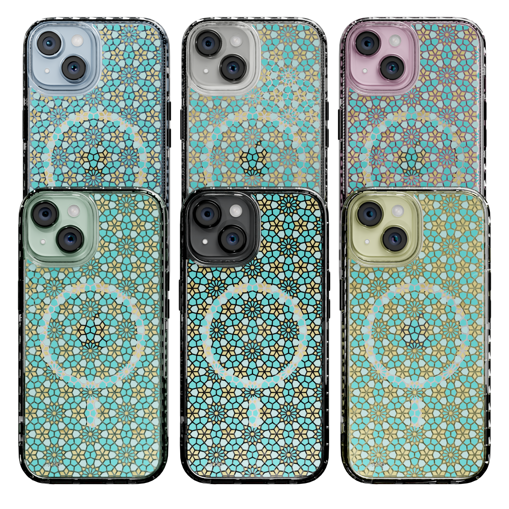 Persian Mint by CatCoq | iPhone 15 Series |  MagSafe® Case iPhone 15 Pro Max / Crystal Clear