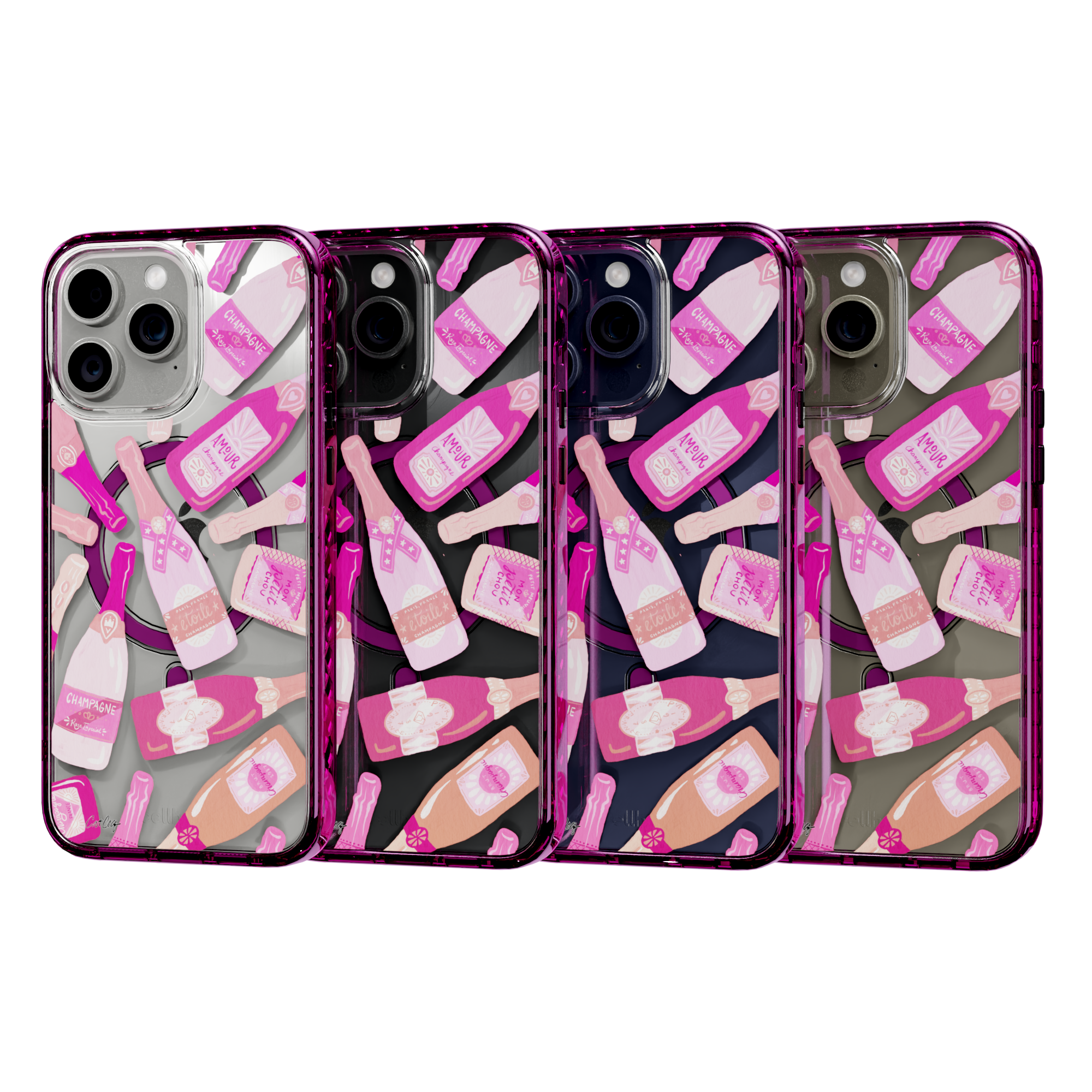 French Champagne by CatCoq | iPhone 15 Series |  MagSafe® Case iPhone 15 Pro Max / Vivid Magenta