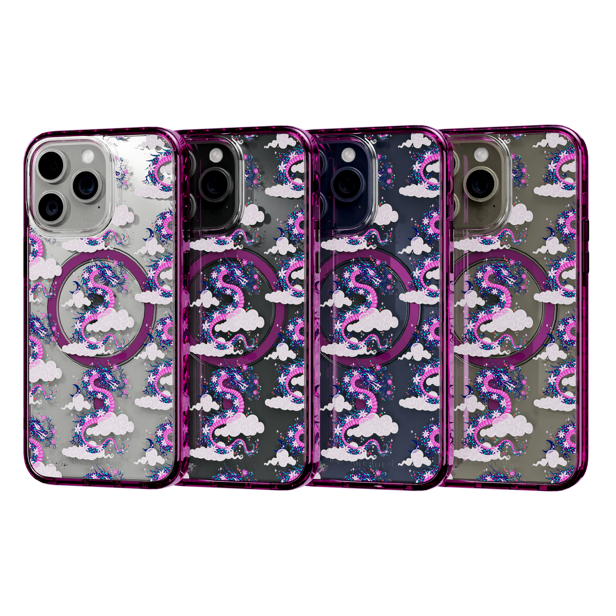 Dream Dragon by CatCoq | iPhone 15 Series |  MagSafe® Case iPhone 15 Pro Max / Vivid Magenta