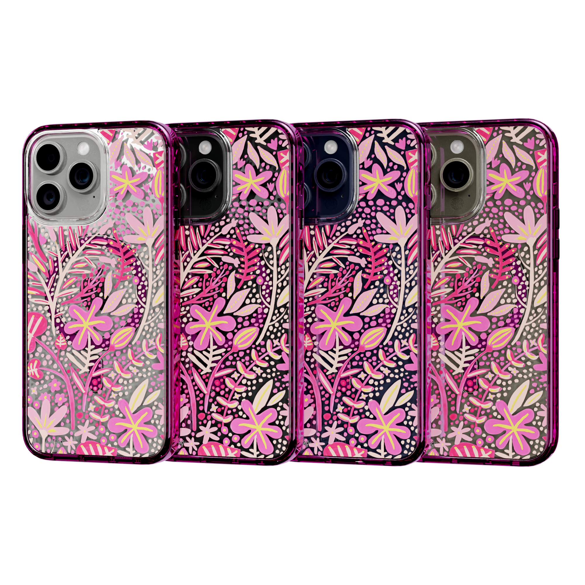 Garden Pink by CatCoq | iPhone 15 Series |  MagSafe® Case iPhone 15 Pro Max / Vivid Magenta