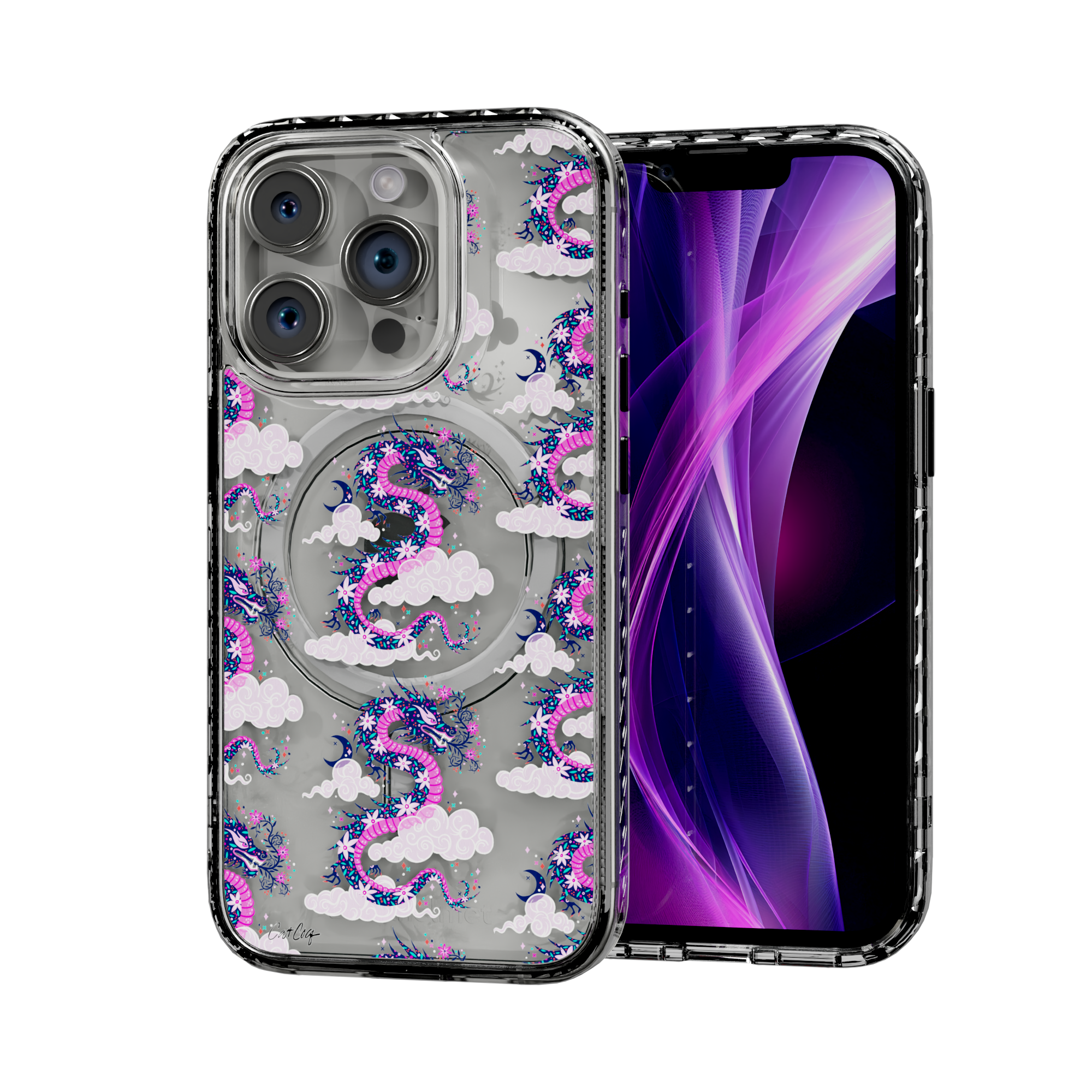 Dream Dragon by CatCoq | iPhone 15 Series |  MagSafe® Case iPhone 15 Pro / Crystal Clear