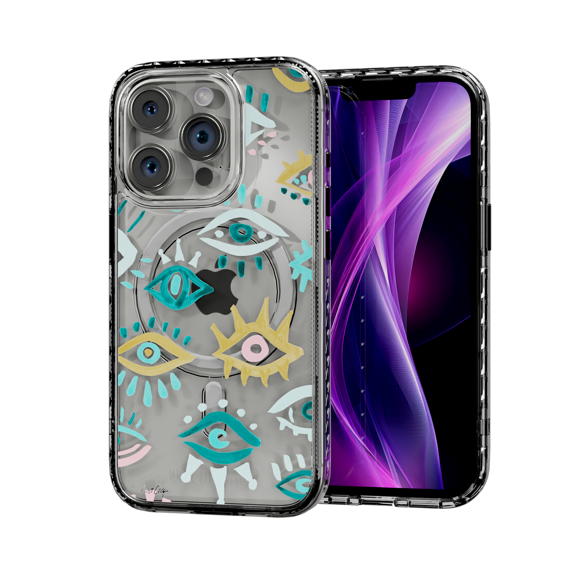 Mystic Eyes by CatCoq | iPhone 15 Series |  MagSafe® Case iPhone 15 Pro / Crystal Clear