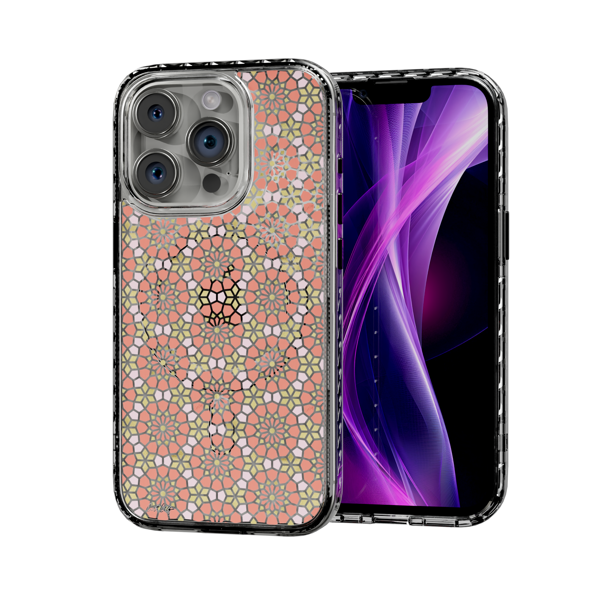 Persian Coral by CatCoq | iPhone 15 Series |  MagSafe® Case iPhone 15 Pro / Crystal Clear