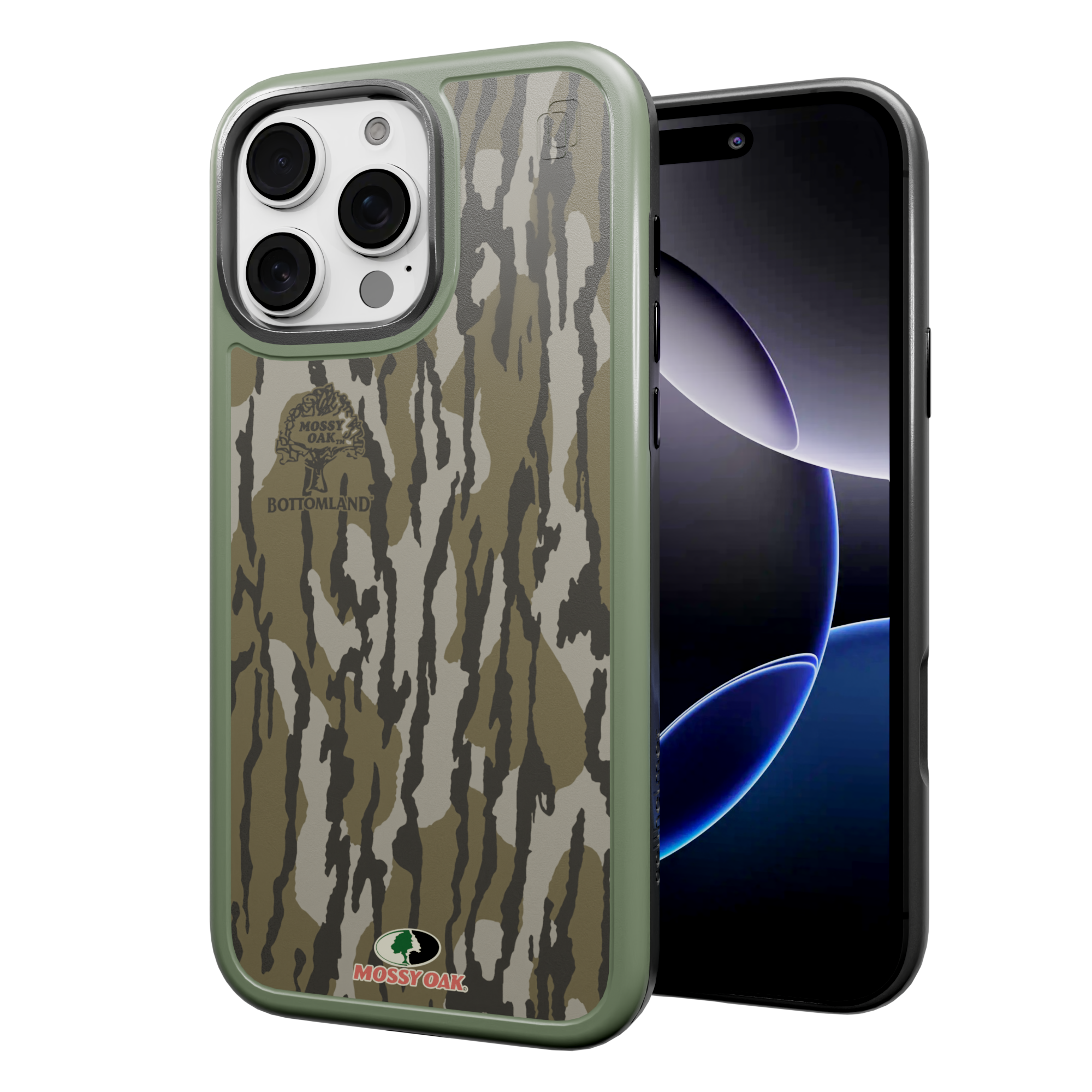 Shock-Absorbent MagSafe® Case for Apple iPhone 16 Pro Max | Mossy Oak | Bottom Lands | Fortitude Series