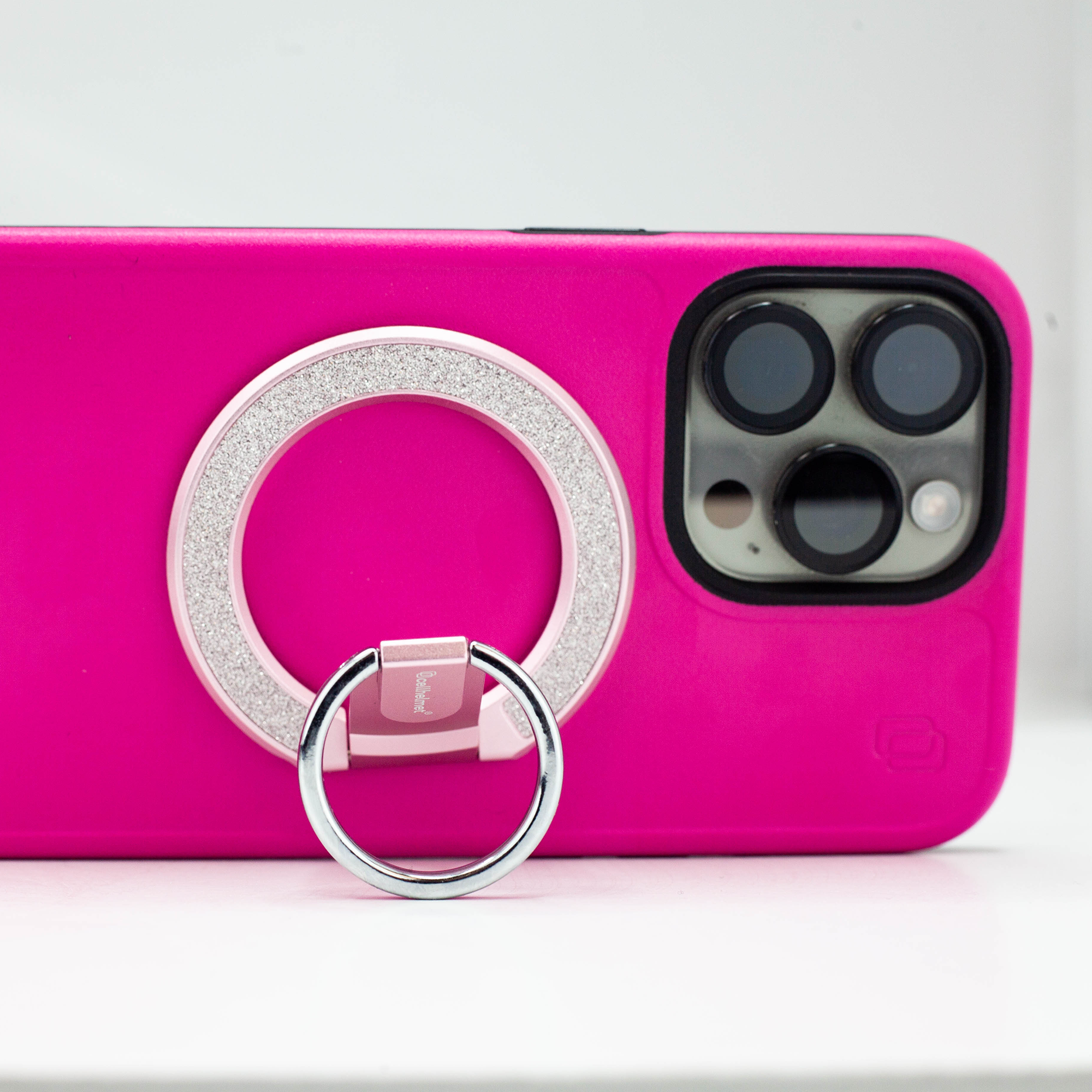 MagSafe Compatible Snap Ring Stand - Pink Glitter