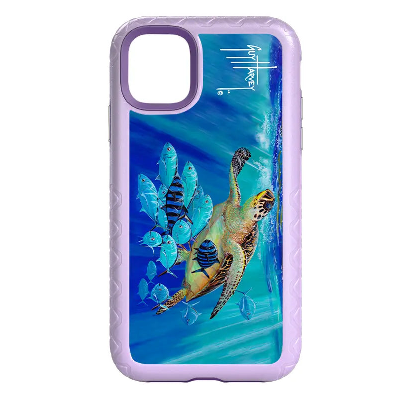 Guy Harvey Fortitude Series for Apple iPhone 11 - Hawksbill Caravan - Custom Case - LilacBlossom - cellhelmet