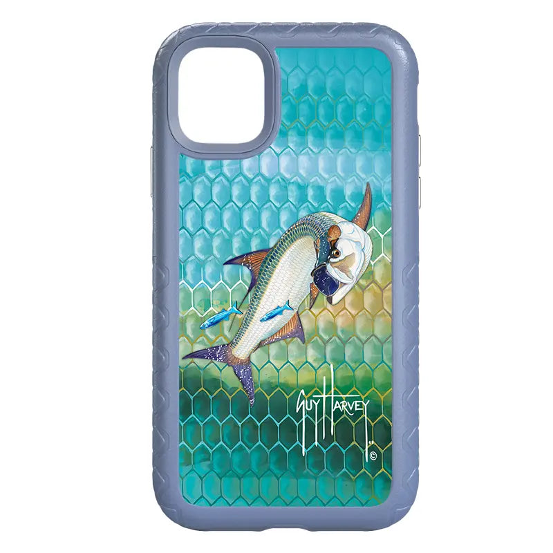 Guy Harvey Fortitude Series for Apple iPhone 11 - Tarpon Skin - Custom Case - SlateBlue - cellhelmet