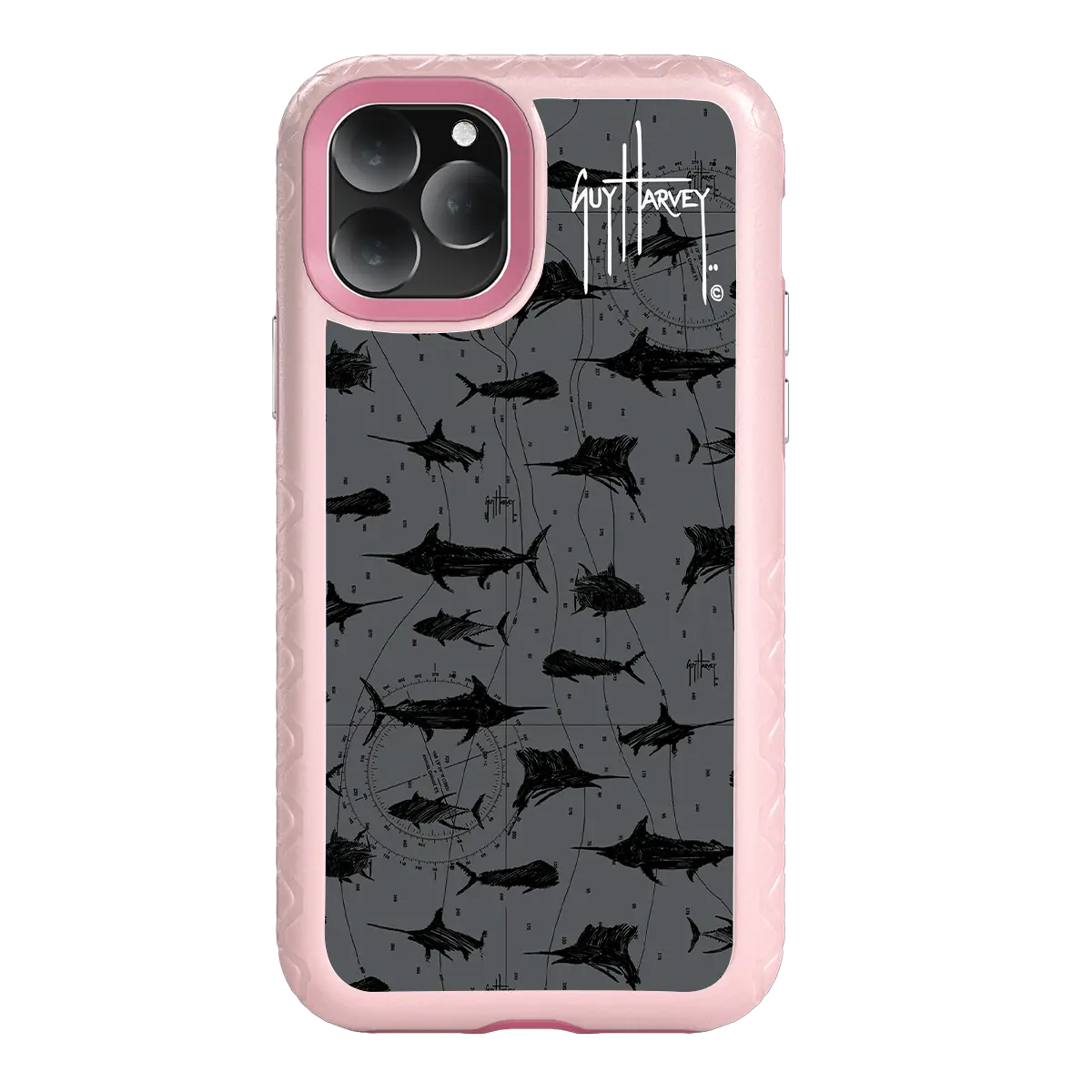 Guy Harvey Fortitude Series for Apple iPhone 11 Pro - Black Scribbler - Custom Case - PinkMagnolia - cellhelmet