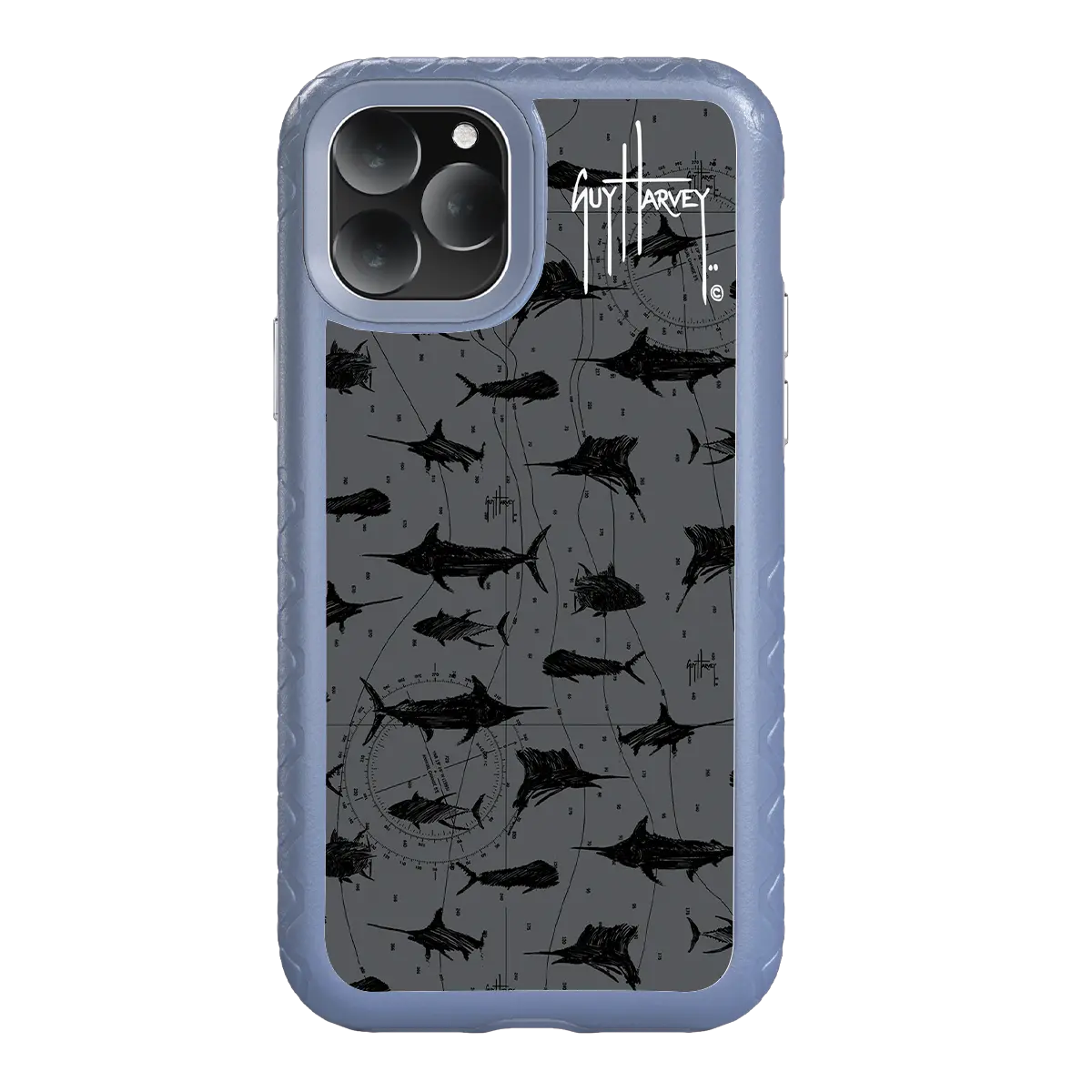 Guy Harvey Fortitude Series for Apple iPhone 11 Pro - Black Scribbler - Custom Case - SlateBlue - cellhelmet