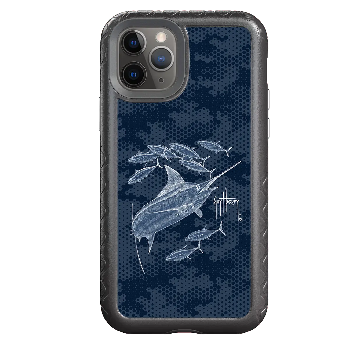 Guy Harvey Fortitude Series for Apple iPhone 11 Pro - Blue Camo - Custom Case - OnyxBlack - cellhelmet