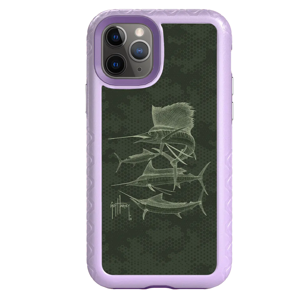 Guy Harvey Fortitude Series for Apple iPhone 11 Pro - Green Camo - Custom Case - LilacBlossom - cellhelmet