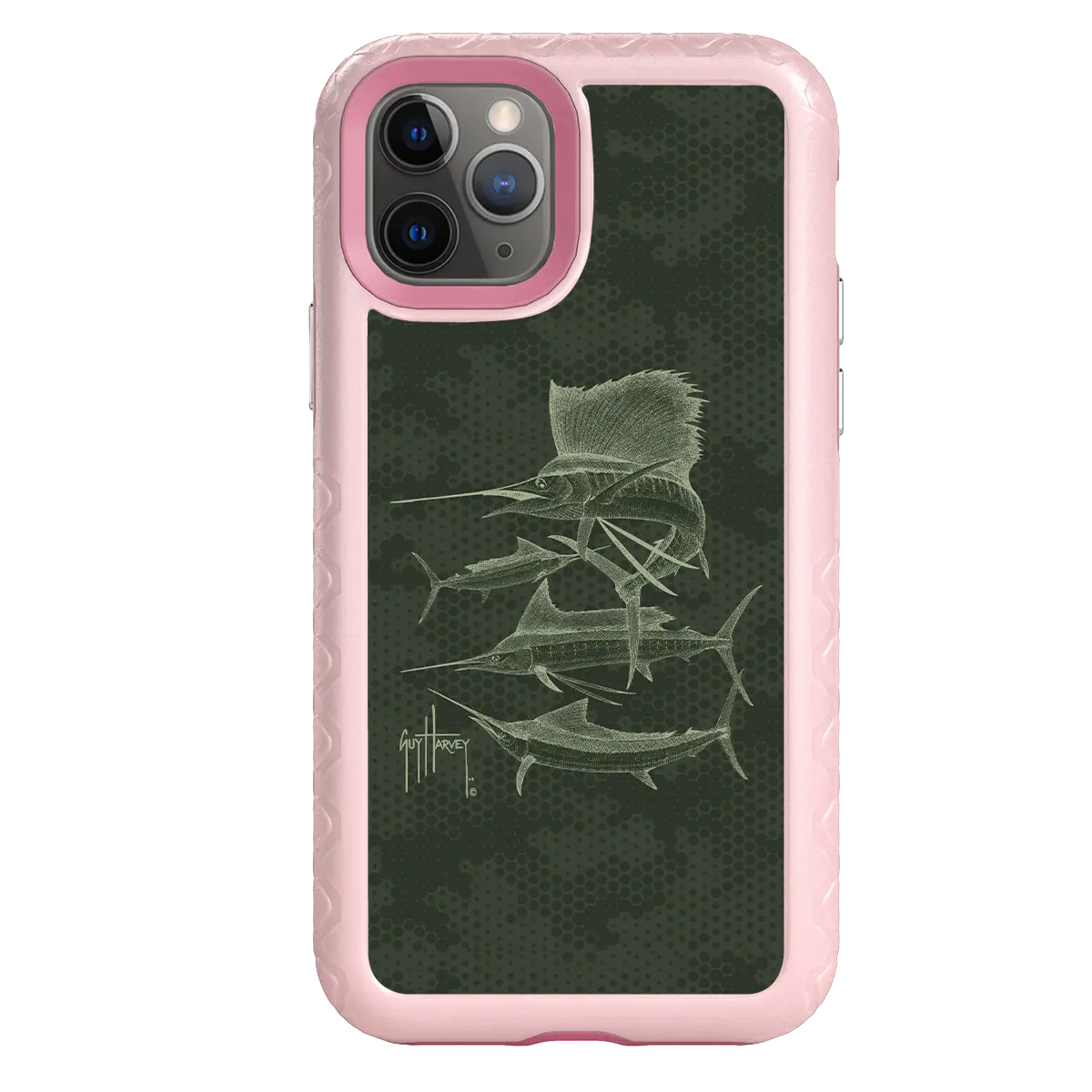 Guy Harvey Fortitude Series for Apple iPhone 11 Pro - Green Camo - Custom Case - PinkMagnolia - cellhelmet