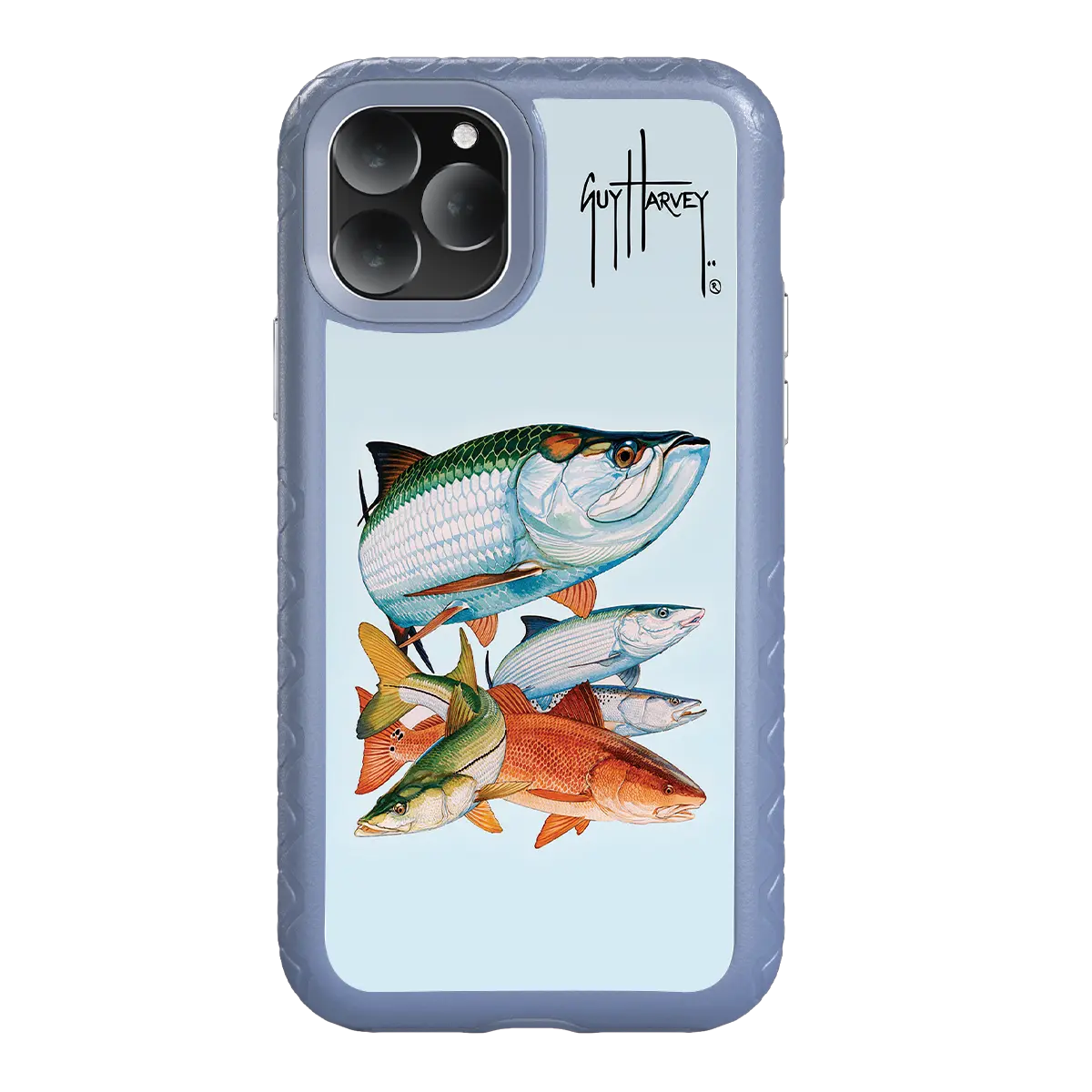 Guy Harvey Fortitude Series for Apple iPhone 11 Pro - Inshore Collage - Custom Case - SlateBlue - cellhelmet