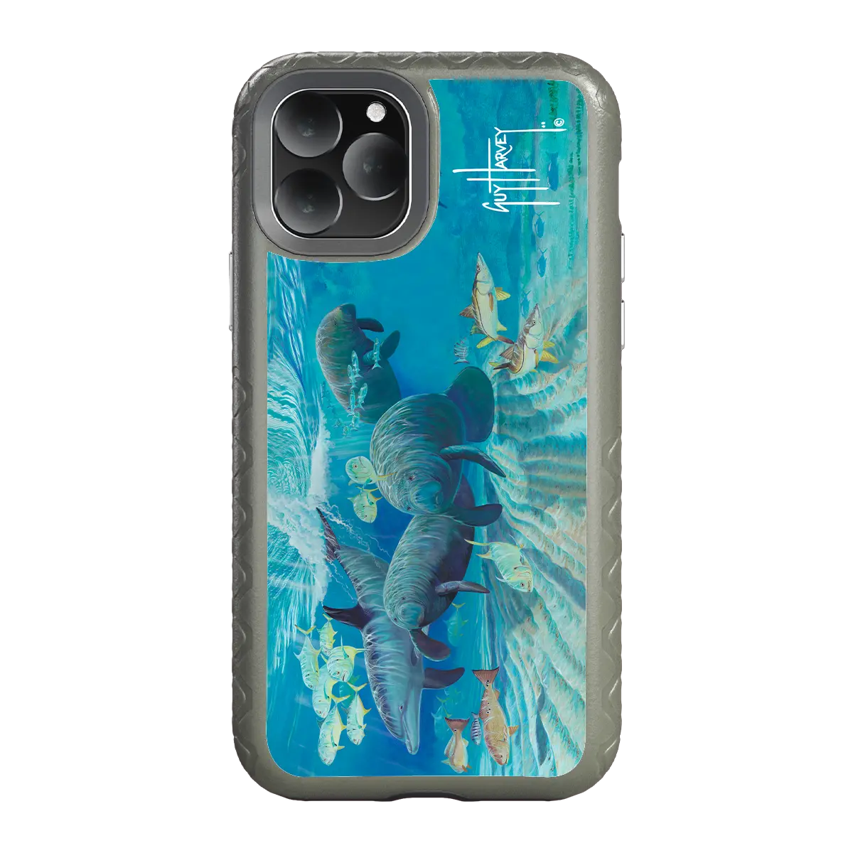 Guy Harvey Fortitude Series for Apple iPhone 11 Pro - Manatee Pass - Custom Case - OliveDrabGreen - cellhelmet