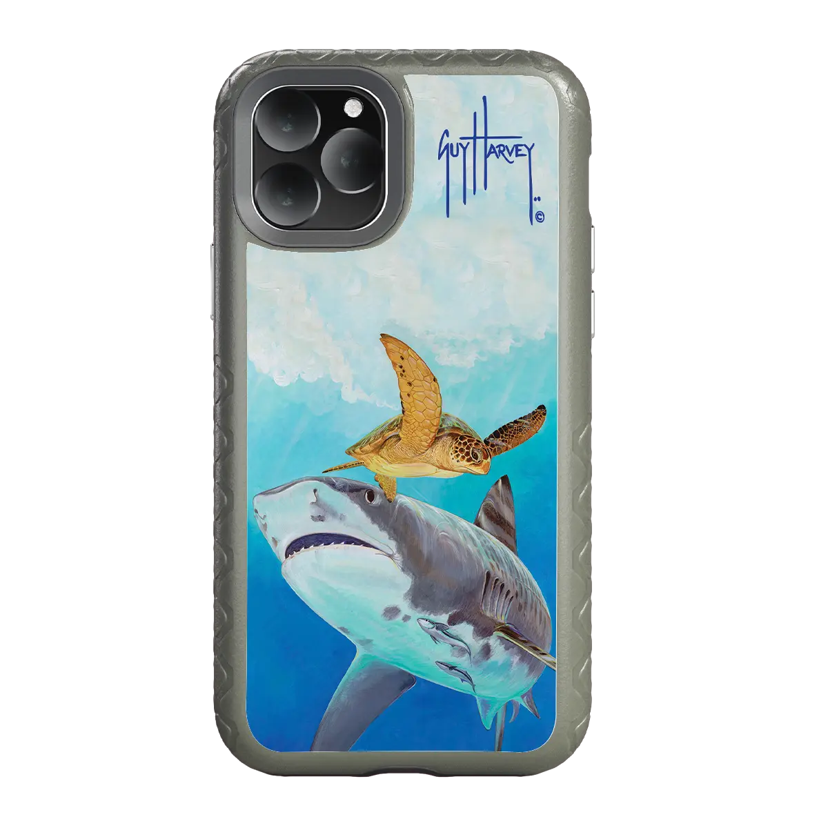 Guy Harvey Fortitude Series for Apple iPhone 11 Pro Max - Eye of the Tiger - Custom Case - OliveDrabGreen - cellhelmet