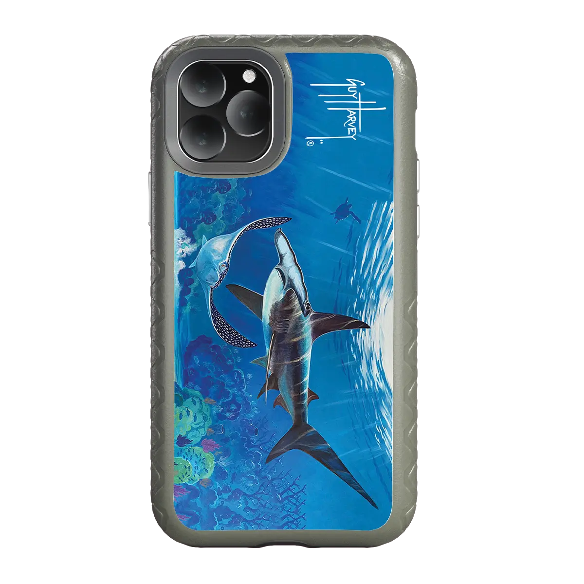 Guy Harvey Fortitude Series for Apple iPhone 11 Pro Max - Hammer Down - Custom Case - OliveDrabGreen - cellhelmet