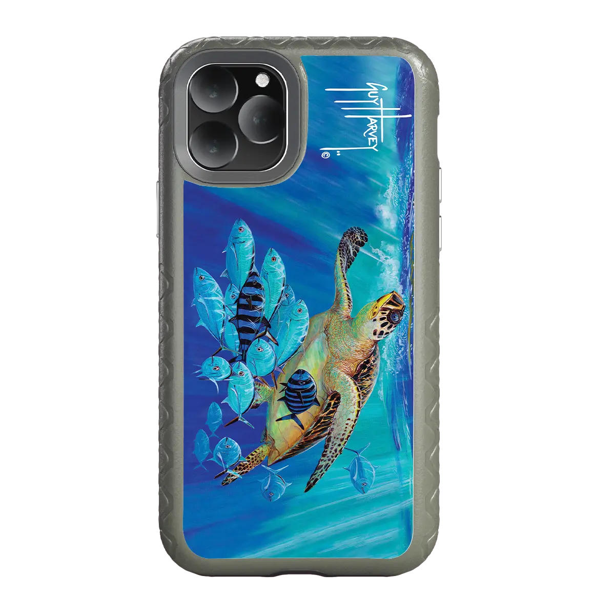 Guy Harvey Fortitude Series for Apple iPhone 11 Pro Max - Hawksbill Caravan - Custom Case - OliveDrabGreen - cellhelmet