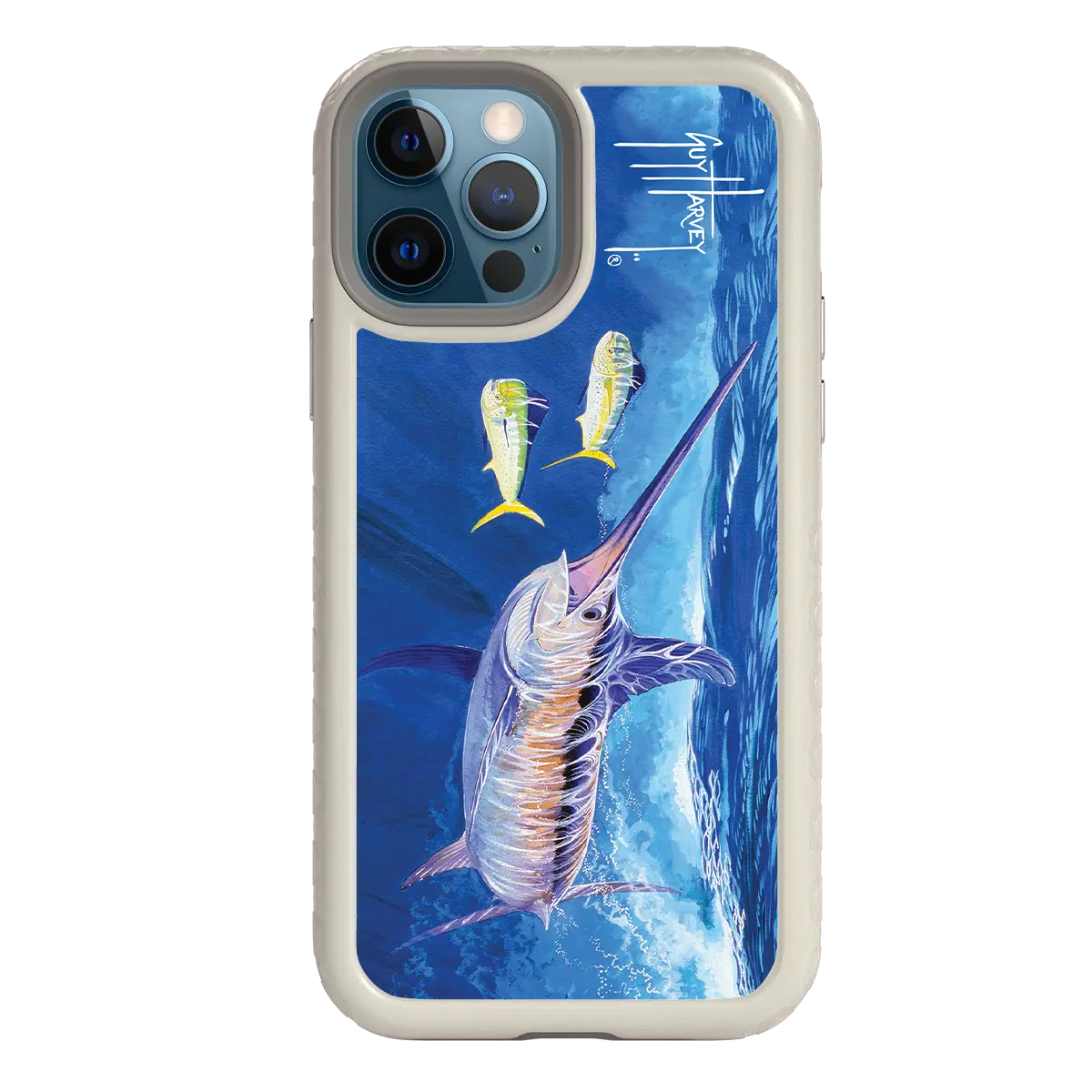 Guy Harvey Fortitude Series for Apple iPhone 12 / 12 Pro - Bullseye Sword - Custom Case - Gray - cellhelmet