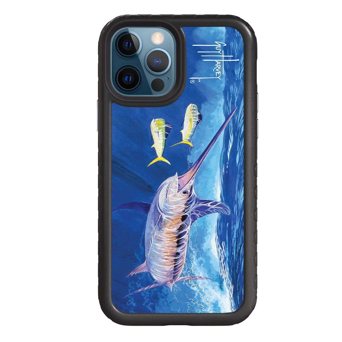 Guy Harvey Fortitude Series for Apple iPhone 12 / 12 Pro - Bullseye Sword - Custom Case - OnyxBlack - cellhelmet