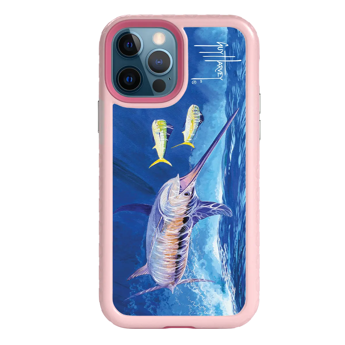 Guy Harvey Fortitude Series for Apple iPhone 12 / 12 Pro - Bullseye Sword - Custom Case - PinkMagnolia - cellhelmet