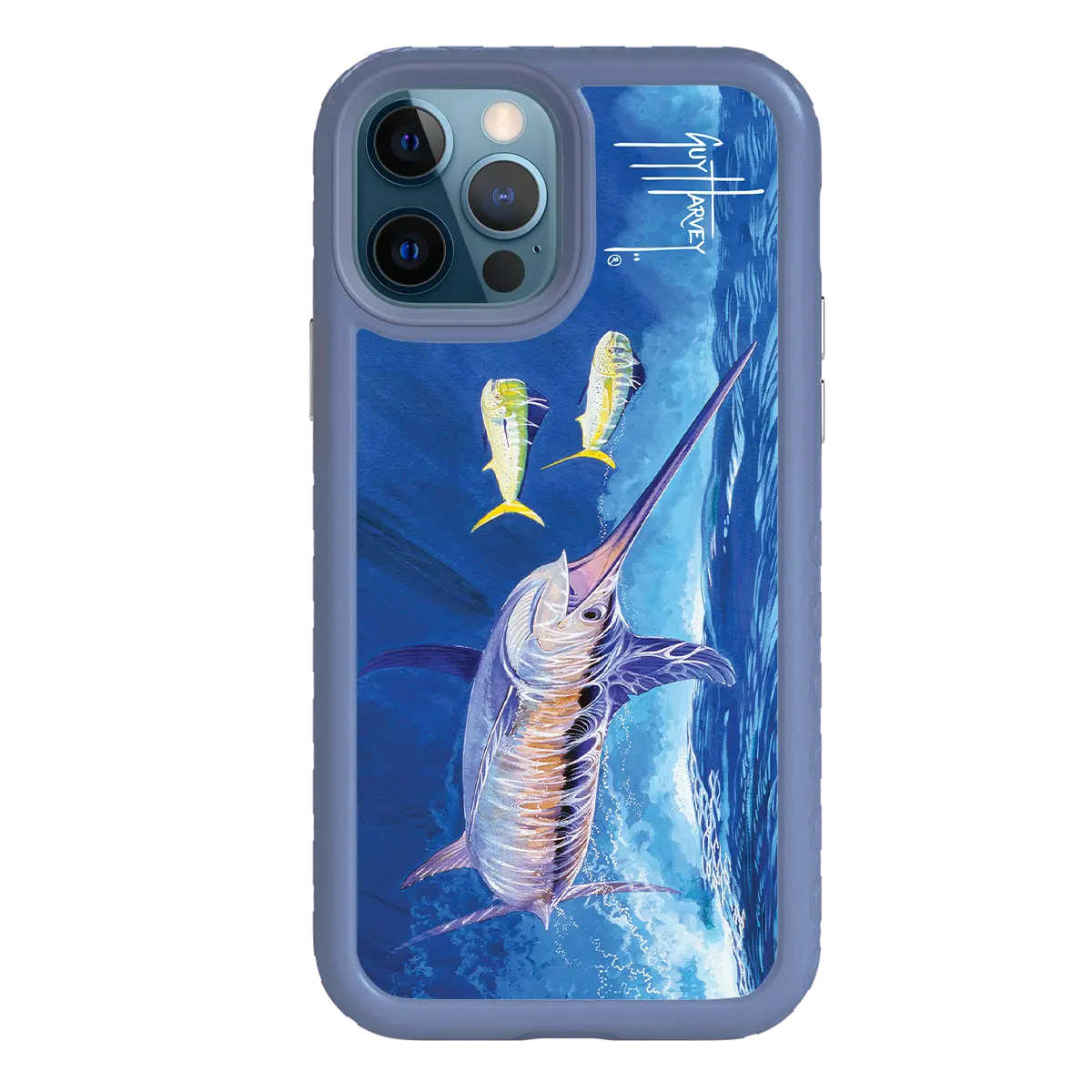 Guy Harvey Fortitude Series for Apple iPhone 12 / 12 Pro - Bullseye Sword - Custom Case - SlateBlue - cellhelmet