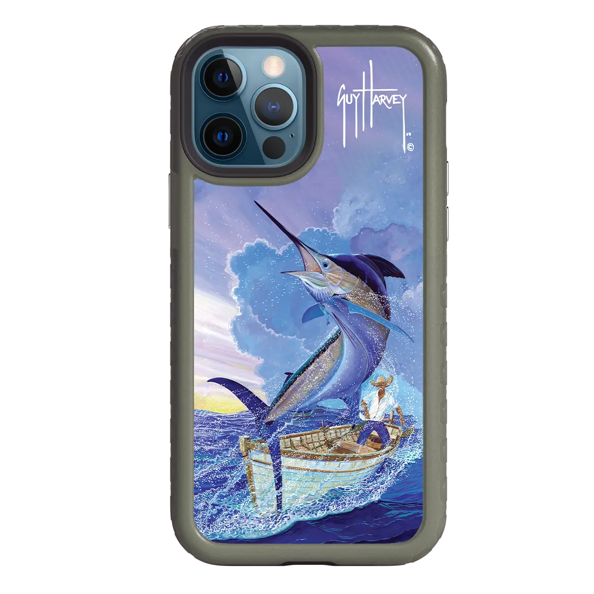 Guy Harvey Fortitude Series for Apple iPhone 12 / 12 Pro - El Viejo - Custom Case - OliveDrabGreen - cellhelmet