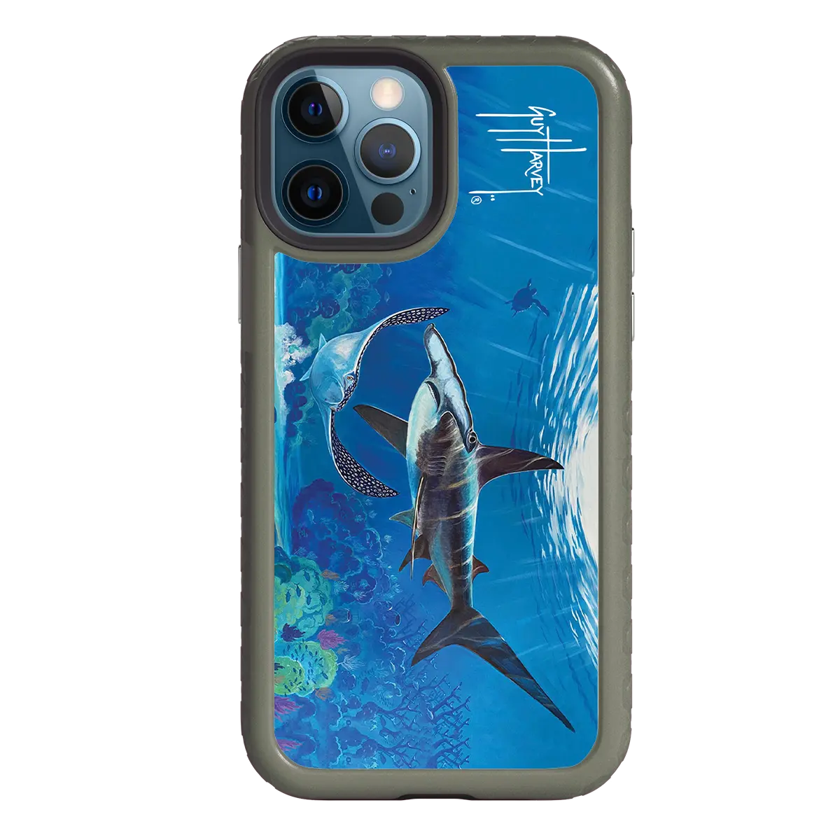 Guy Harvey Fortitude Series for Apple iPhone 12 / 12 Pro - Hammer Down - Custom Case - OliveDrabGreen - cellhelmet