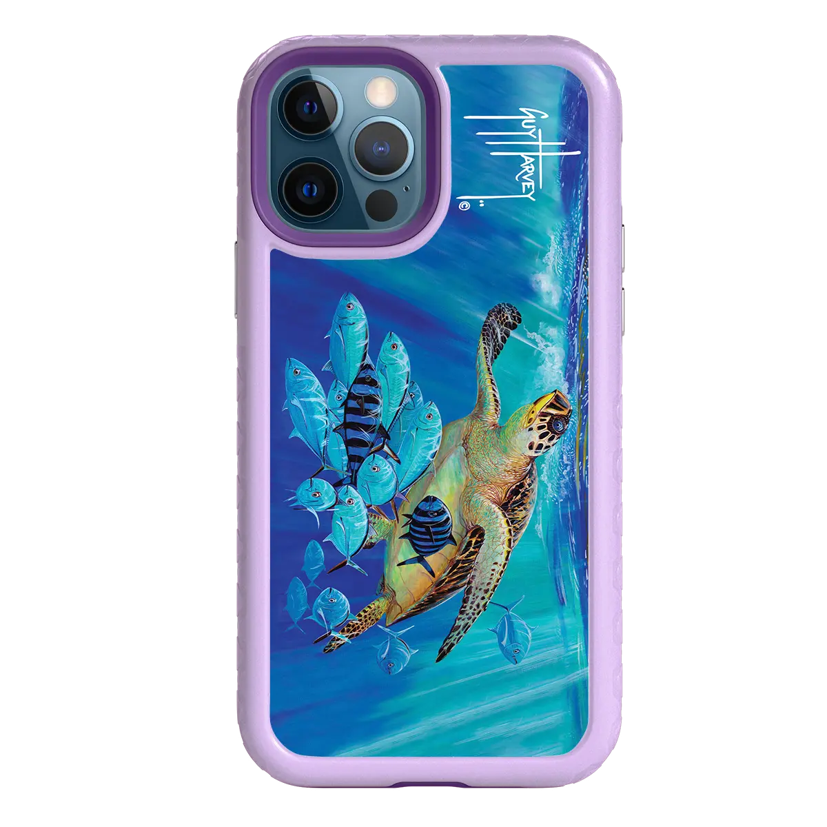 Guy Harvey Fortitude Series for Apple iPhone 12 / 12 Pro - Hawksbill Caravan - Custom Case - LilacBlossom - cellhelmet