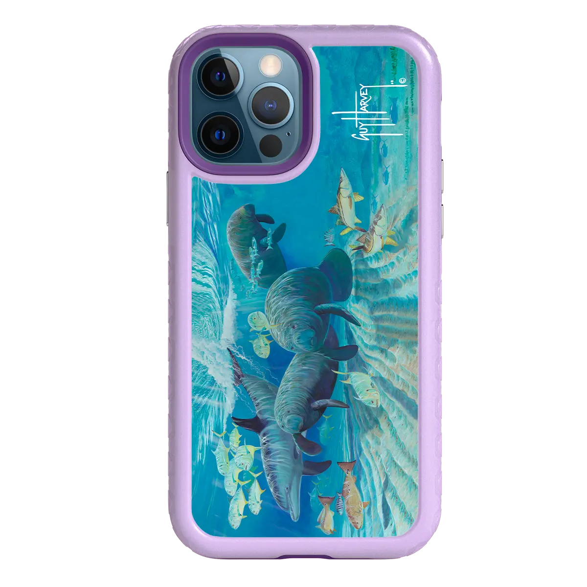 Guy Harvey Fortitude Series for Apple iPhone 12 / 12 Pro - Manatee Pass - Custom Case - LilacBlossom - cellhelmet