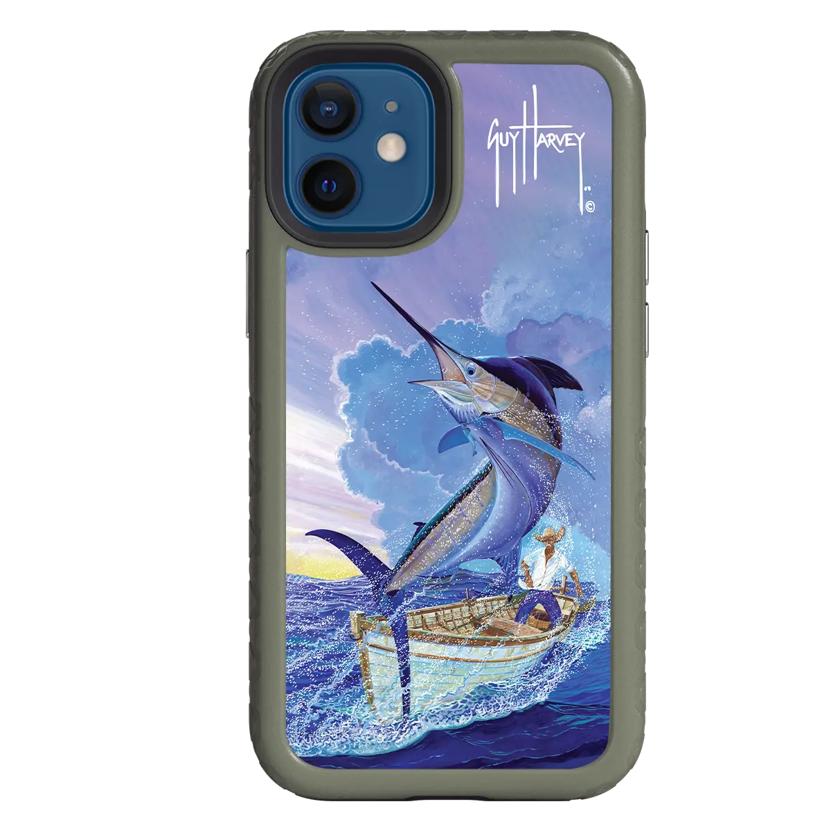 Guy Harvey Fortitude Series for Apple iPhone 12 Mini - El Viejo - Custom Case - OliveDrabGreen - cellhelmet