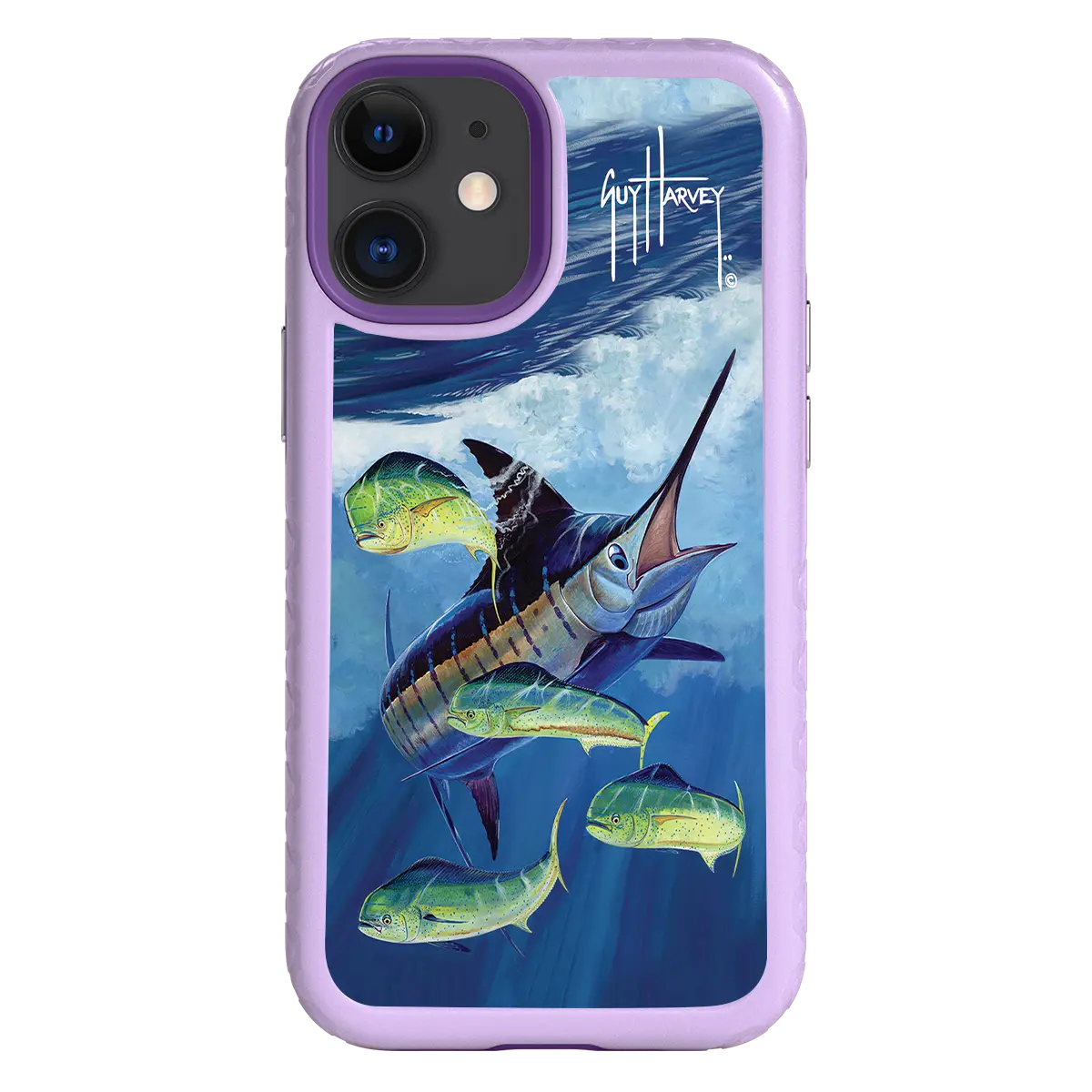 Guy Harvey Fortitude Series for Apple iPhone 12 Mini - Four Play - Custom Case - LilacBlossom - cellhelmet