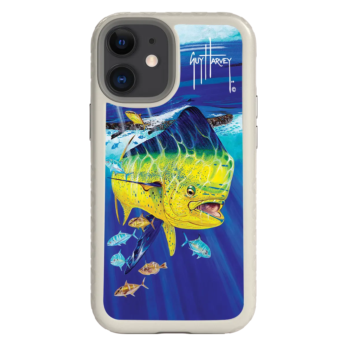 Guy Harvey Fortitude Series for Apple iPhone 12 Mini - Golden Prize - Custom Case - Gray - cellhelmet