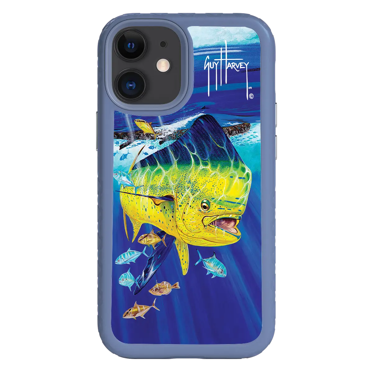 Guy Harvey Fortitude Series for Apple iPhone 12 Mini - Golden Prize - Custom Case - SlateBlue - cellhelmet