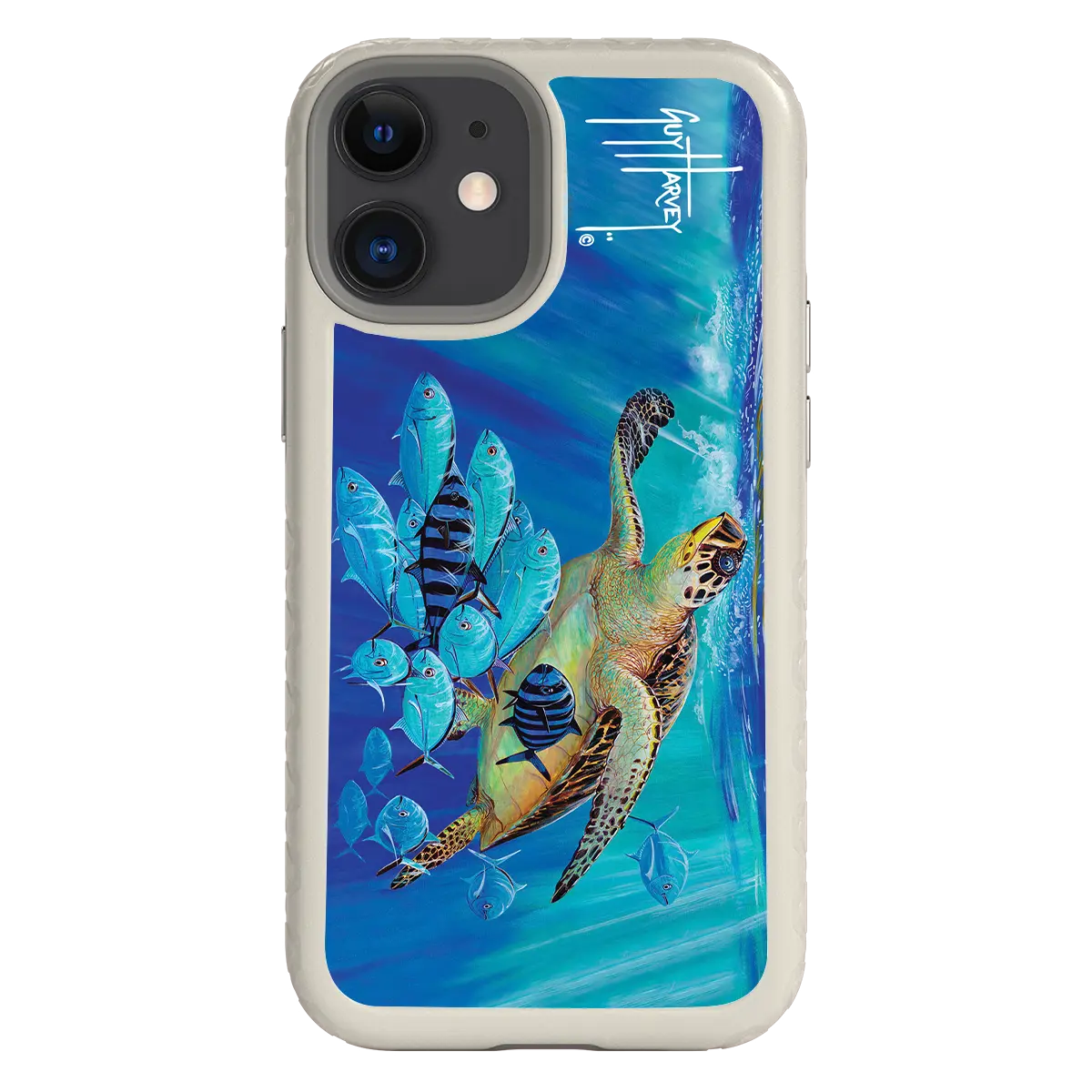 Guy Harvey Fortitude Series for Apple iPhone 12 Mini - Hawksbill Caravan - Custom Case - Gray - cellhelmet