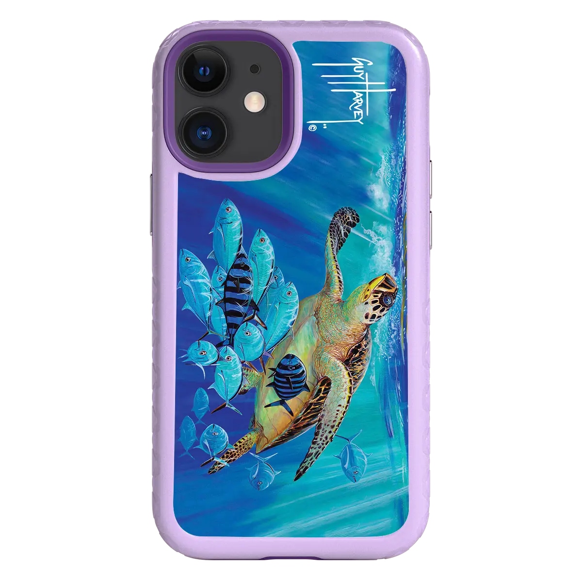 Guy Harvey Fortitude Series for Apple iPhone 12 Mini - Hawksbill Caravan - Custom Case - LilacBlossom - cellhelmet