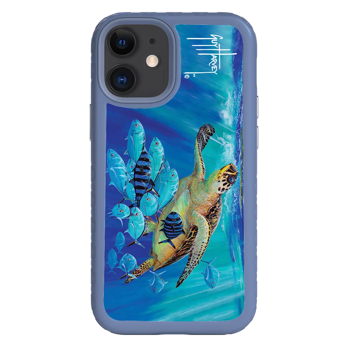 Guy Harvey Fortitude Series for Apple iPhone 12 Mini - Hawksbill Caravan - Custom Case - SlateBlue - cellhelmet