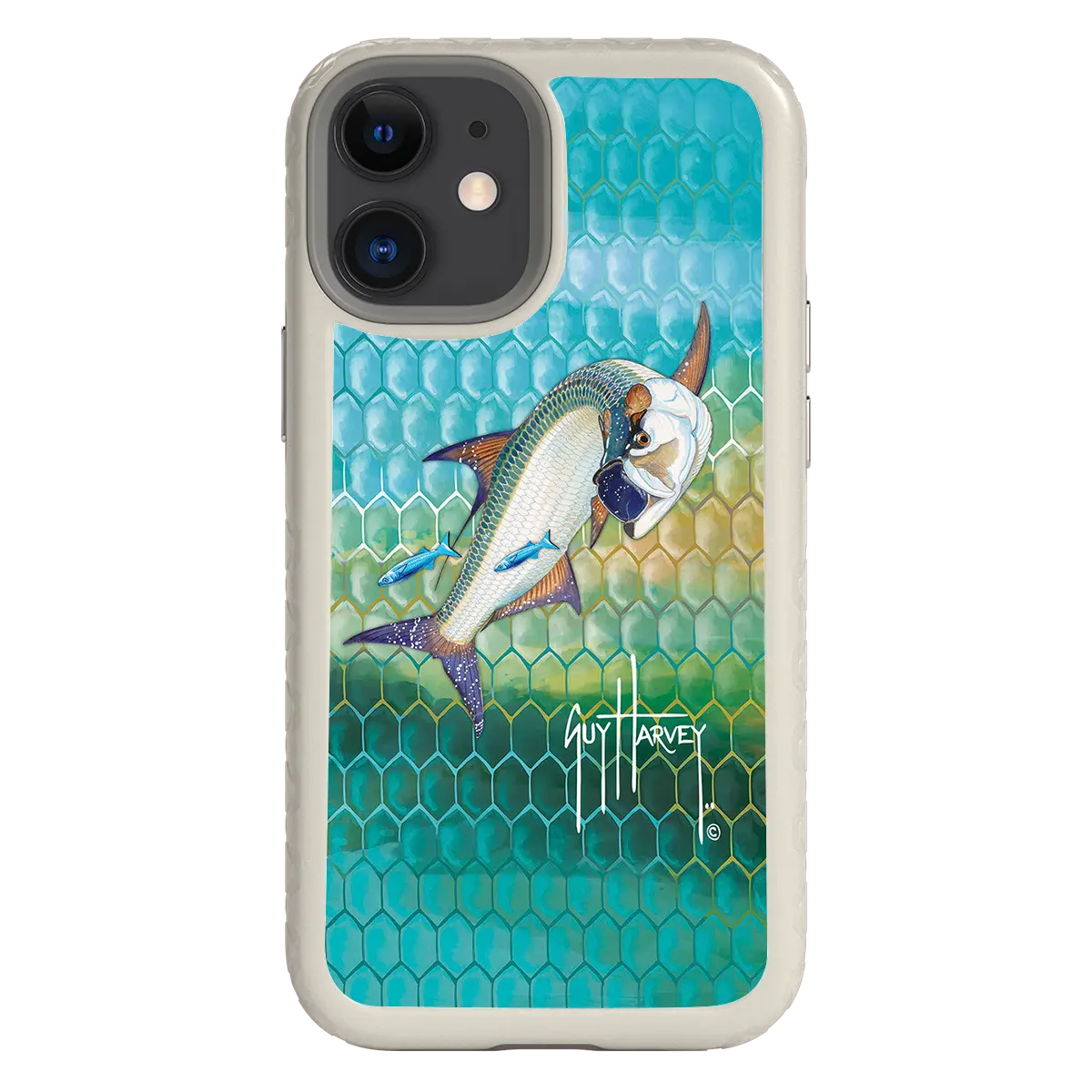 Guy Harvey Fortitude Series for Apple iPhone 12 Mini - Tarpon Skin - Custom Case - Gray - cellhelmet