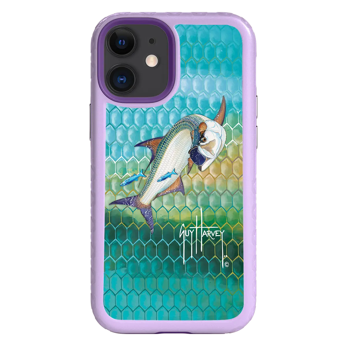 Guy Harvey Fortitude Series for Apple iPhone 12 Mini - Tarpon Skin - Custom Case - LilacBlossom - cellhelmet