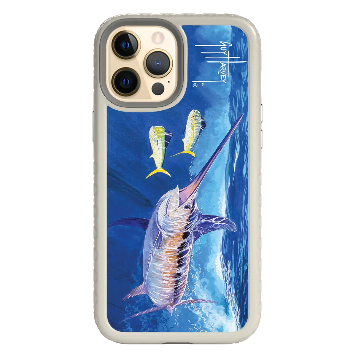 Guy Harvey Fortitude Series for Apple iPhone 12 Pro Max - Bullseye Sword - Custom Case - Gray - cellhelmet