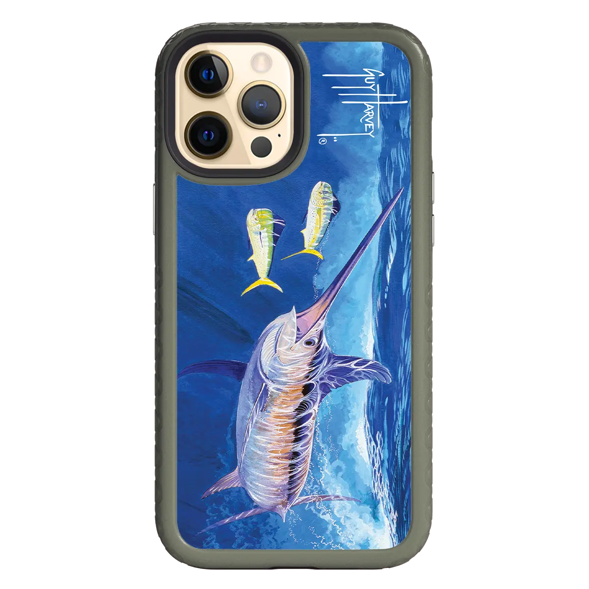 Guy Harvey Fortitude Series for Apple iPhone 12 Pro Max - Bullseye Sword - Custom Case - OliveDrabGreen - cellhelmet