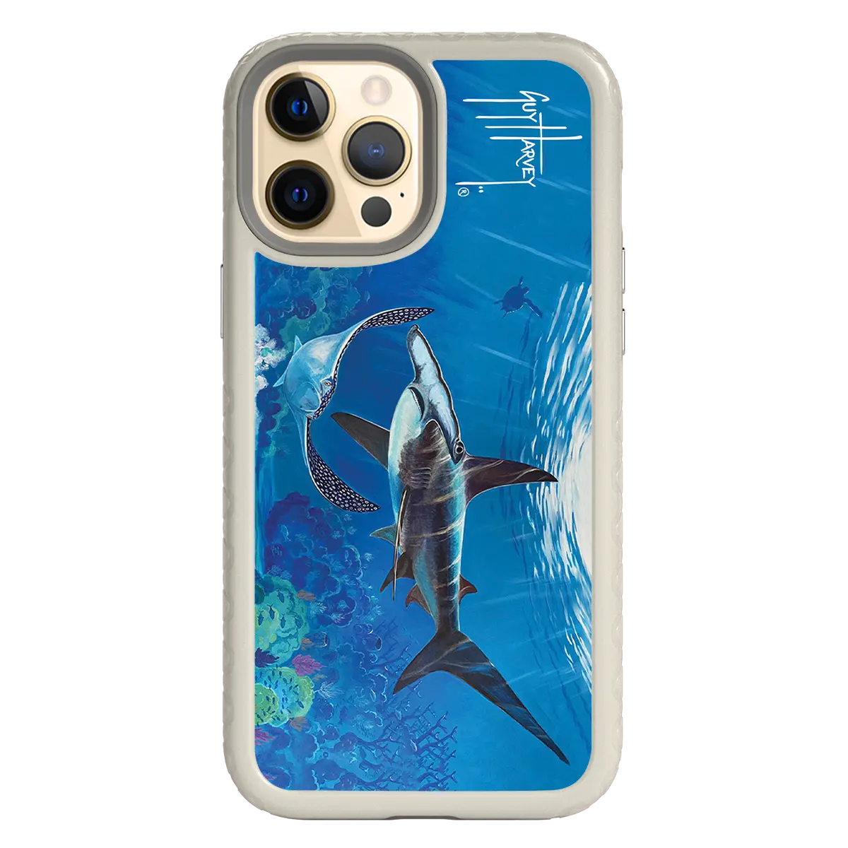 Guy Harvey Fortitude Series for Apple iPhone 12 Pro Max - Hammer Down - Custom Case - Gray - cellhelmet